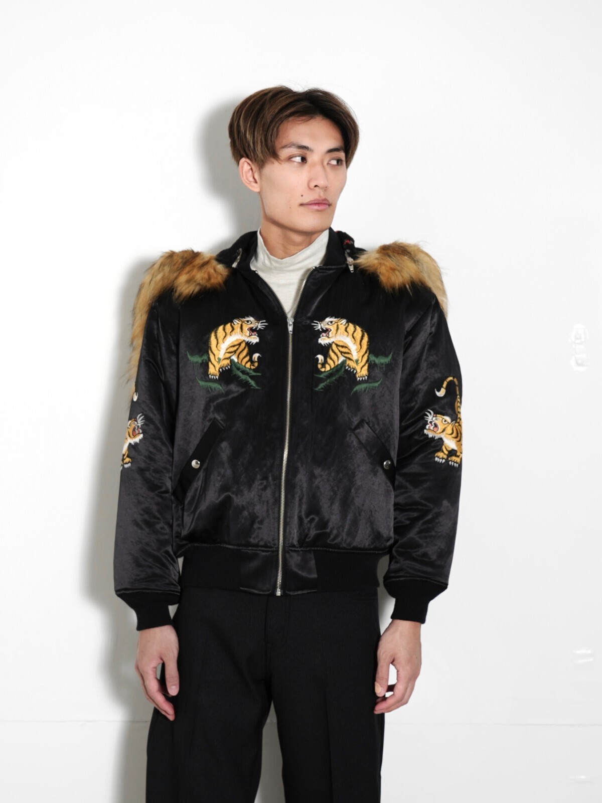 DAIRIKU 男士 KOREAN Jacket with Fur Hoodie 圖片8