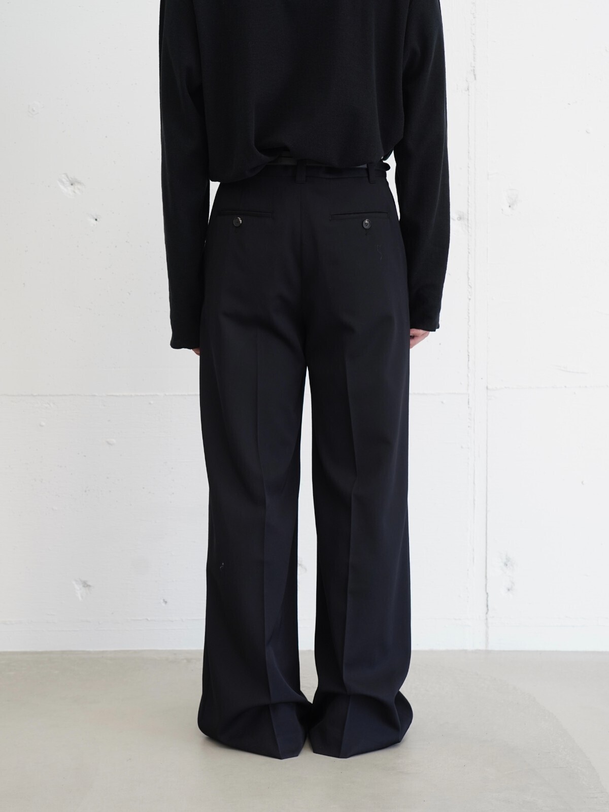 Hibiki Nakaminami WOMENS & MENS ZIPPED TROUSERS (Black) IMAGE11