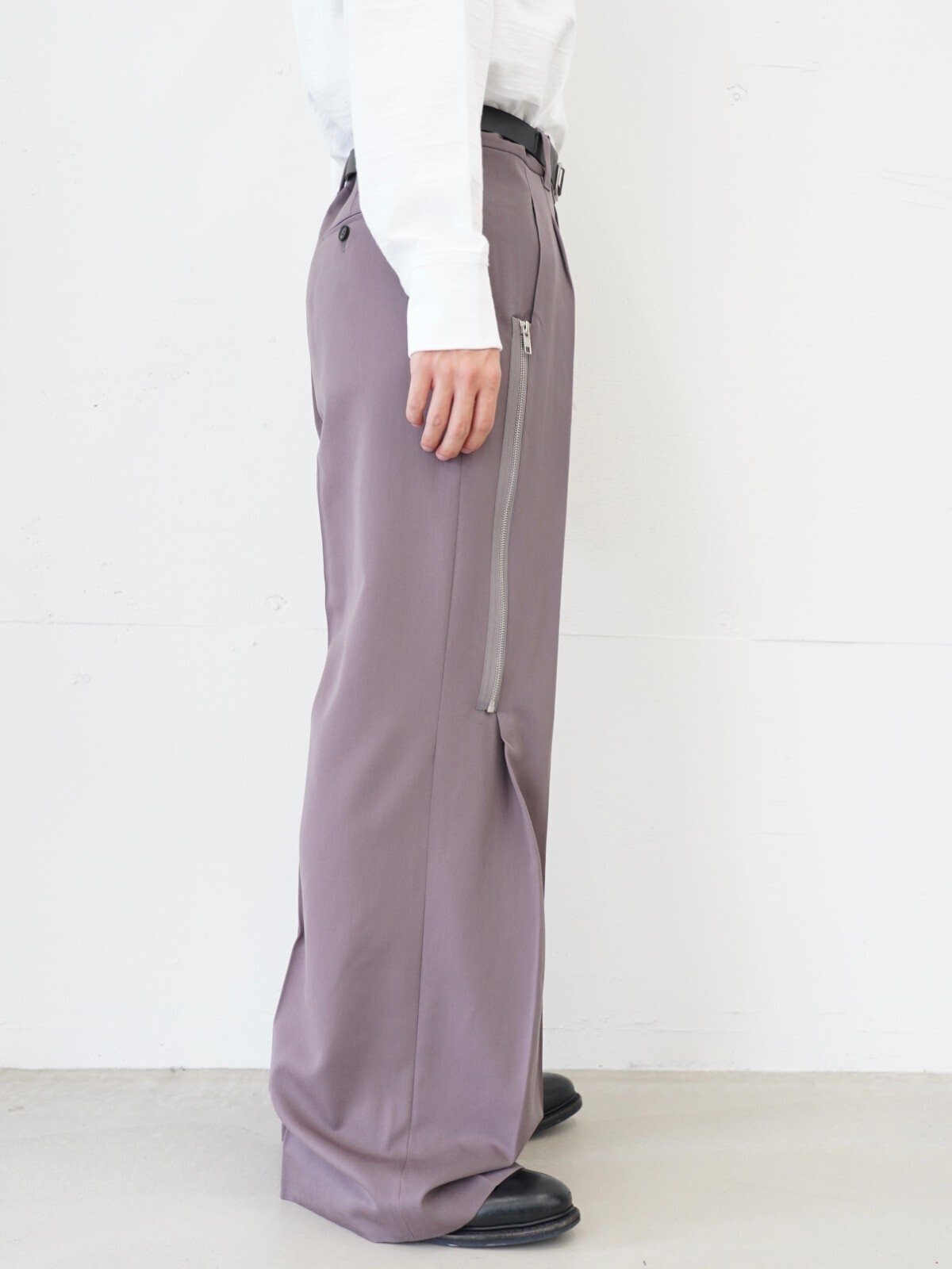 Hibiki Nakaminami 여성 & 남성 ZIPPED TROUSERS (Rubic Gray) 이미지2