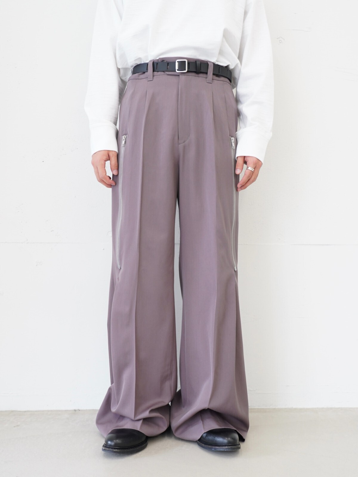 Hibiki Nakaminami 女裝 & 男裝 ZIPPED TROUSERS (Rubic Gray) 圖片1
