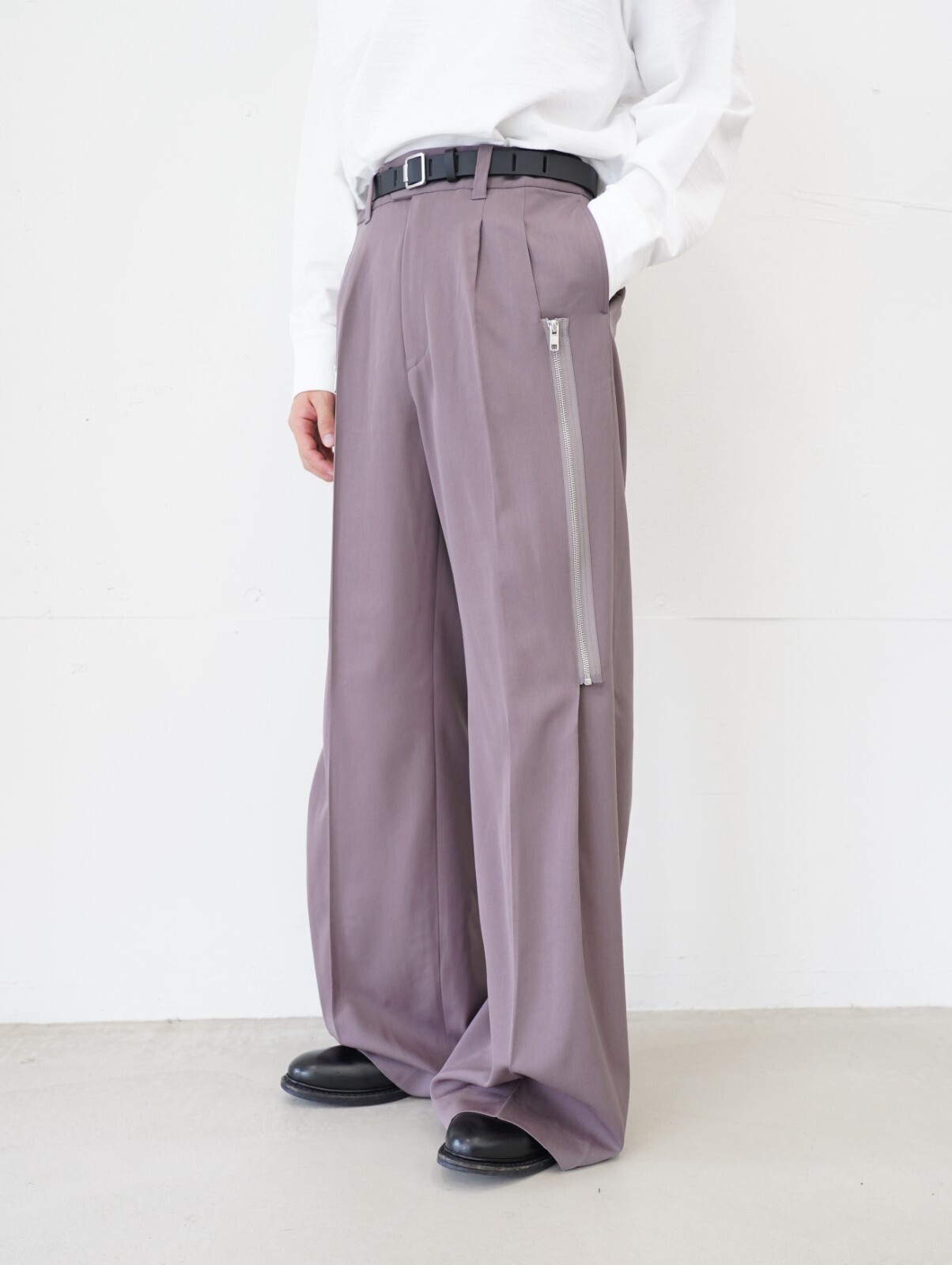 Hibiki Nakaminami 여성 & 남성 ZIPPED TROUSERS (Rubic Gray) 이미지4