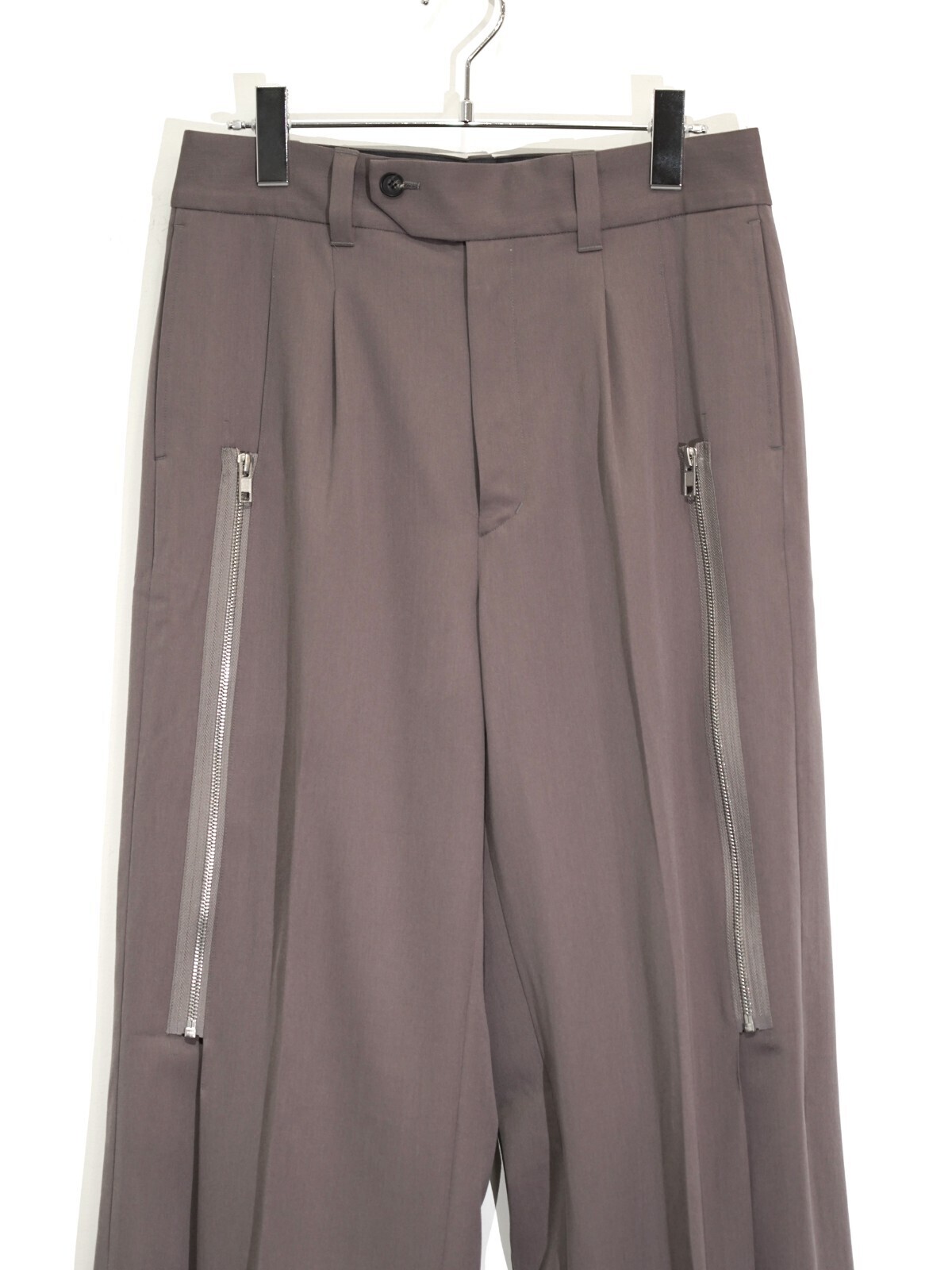 Hibiki Nakaminami 여성 & 남성 ZIPPED TROUSERS (Rubic Gray) 이미지10