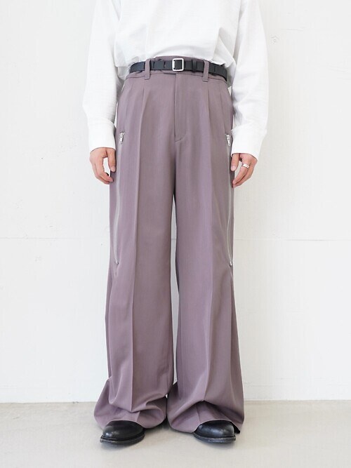 ZIPPED TROUSERS (Rubic Gray)｜Hibiki Nakaminami 女士 & 男士