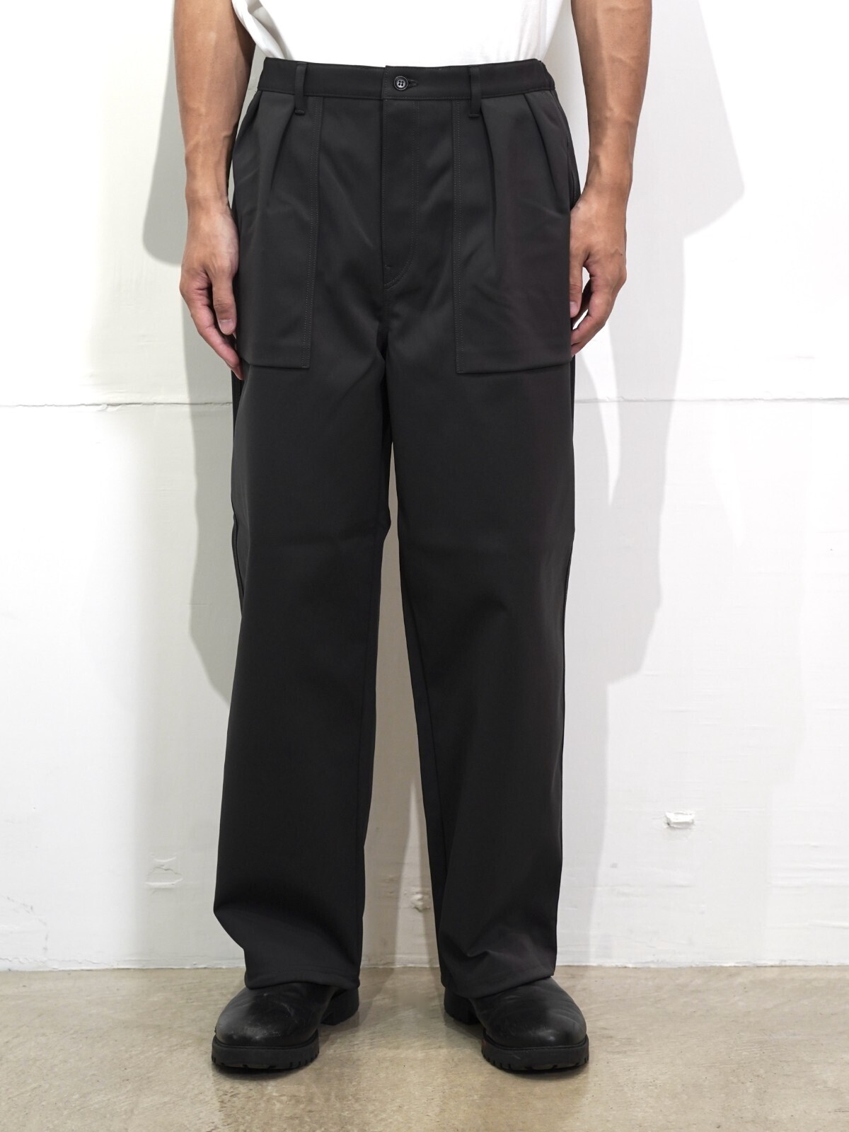 CURLY&Co. WOMENS & MENS SOLID DOUBLE-KNIT WIDE BAKER PANTS IMAGE12