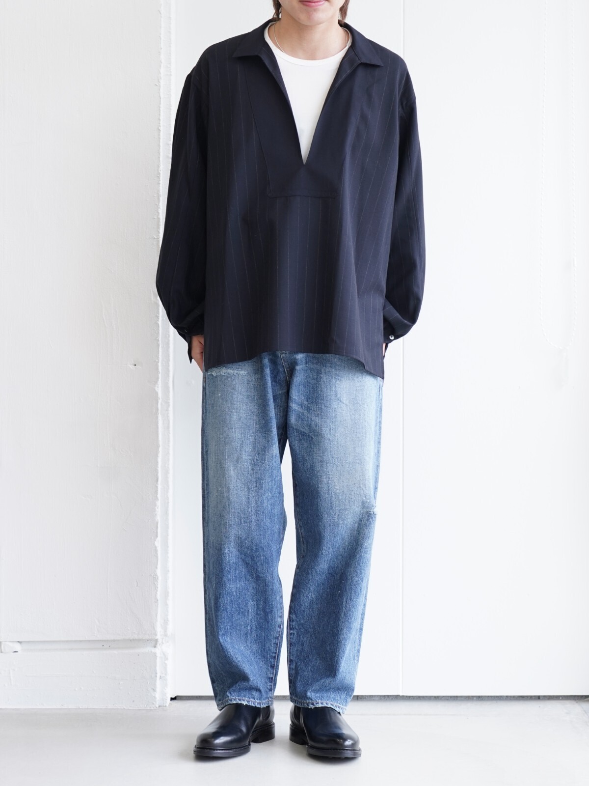 SARTO MENS HARD TWISTED WOOL SKIPPER PULL OVER IMAGE7