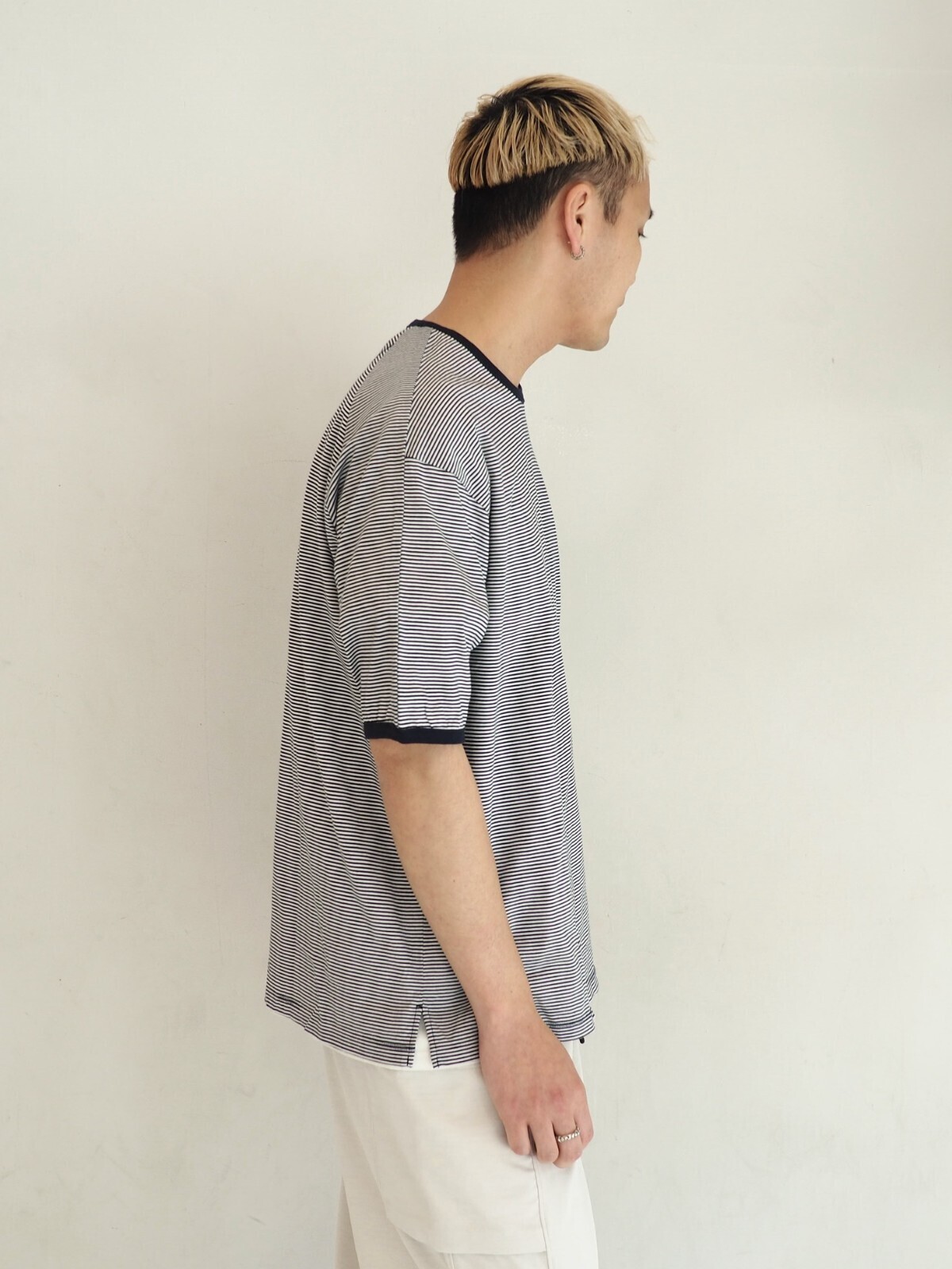 CURLY&Co. 女士 & 男士 SPLIT RAGLAN FINE-BORDER TEE 圖片7