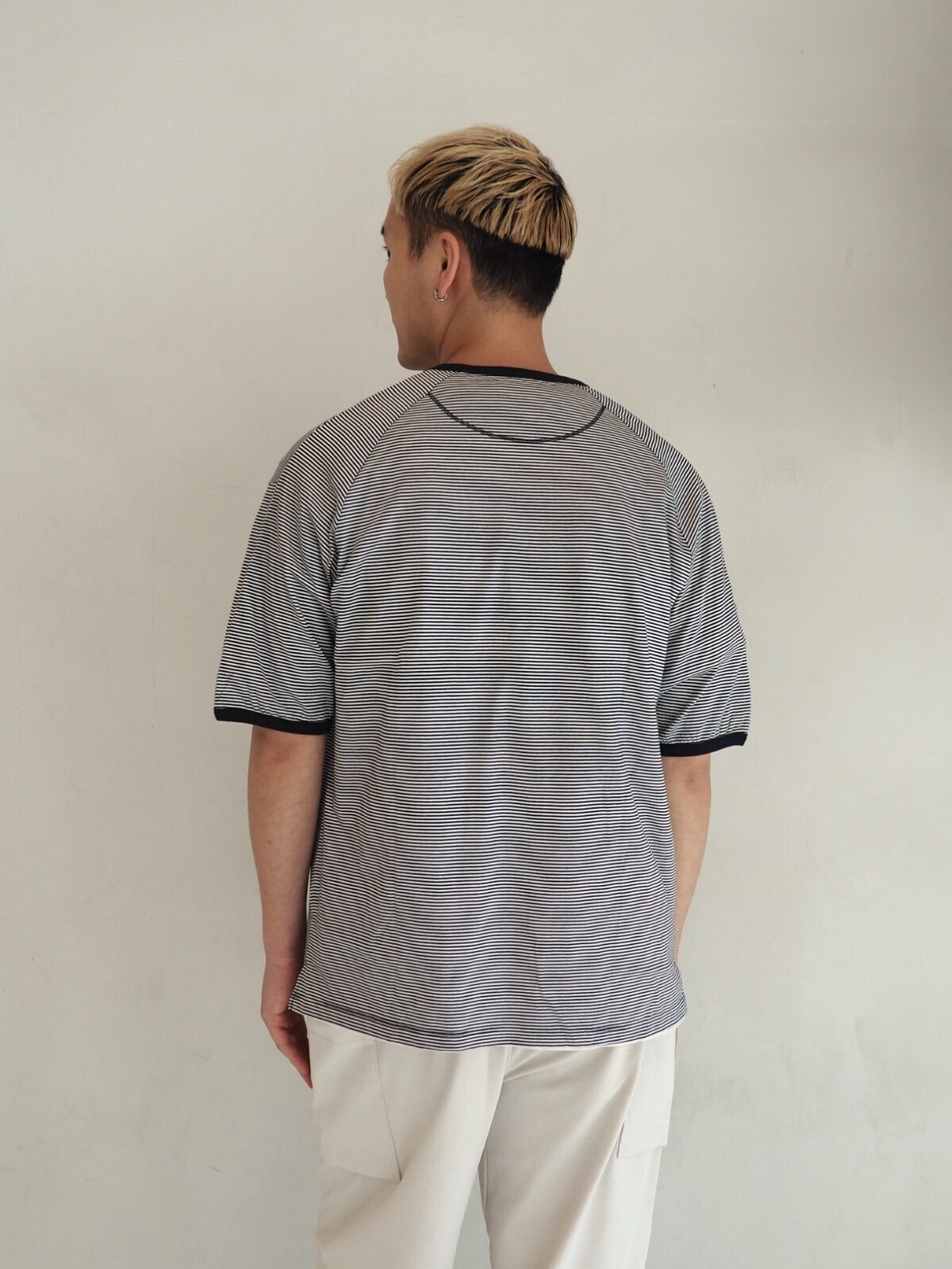CURLY&Co. 女士 & 男士 SPLIT RAGLAN FINE-BORDER TEE 圖片8