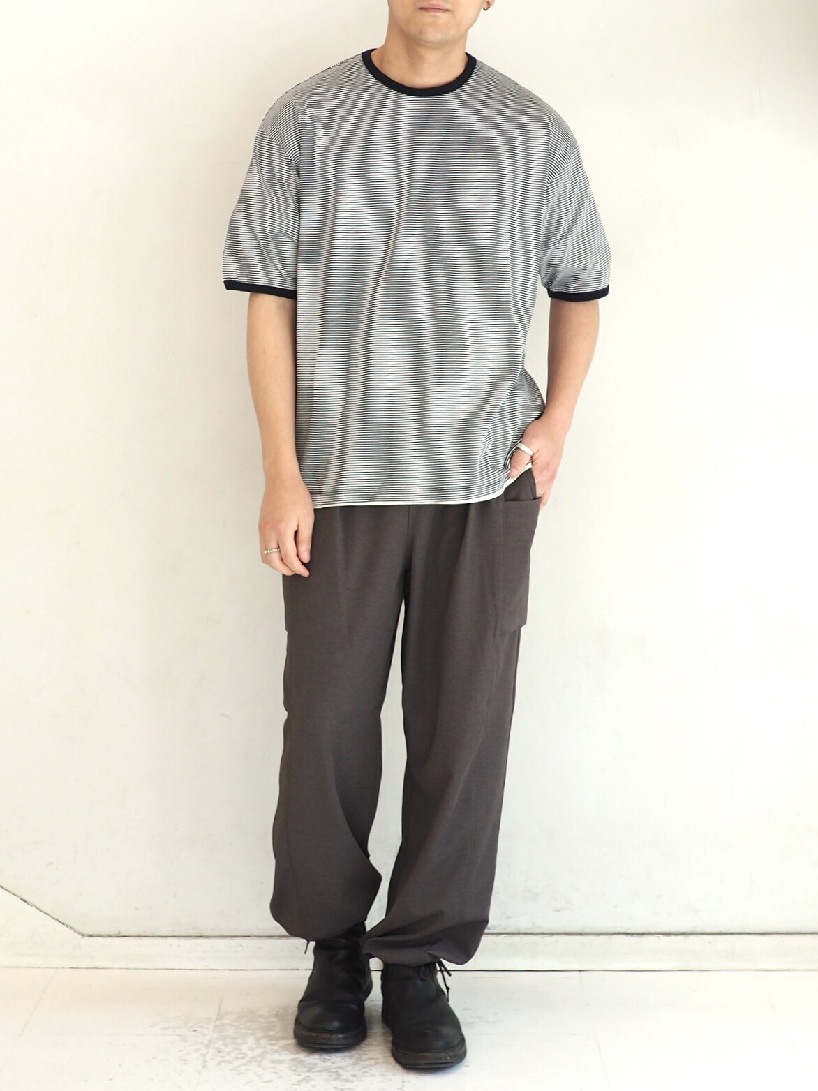 CURLY&Co. 女士 & 男士 SPLIT RAGLAN FINE-BORDER TEE 圖片11