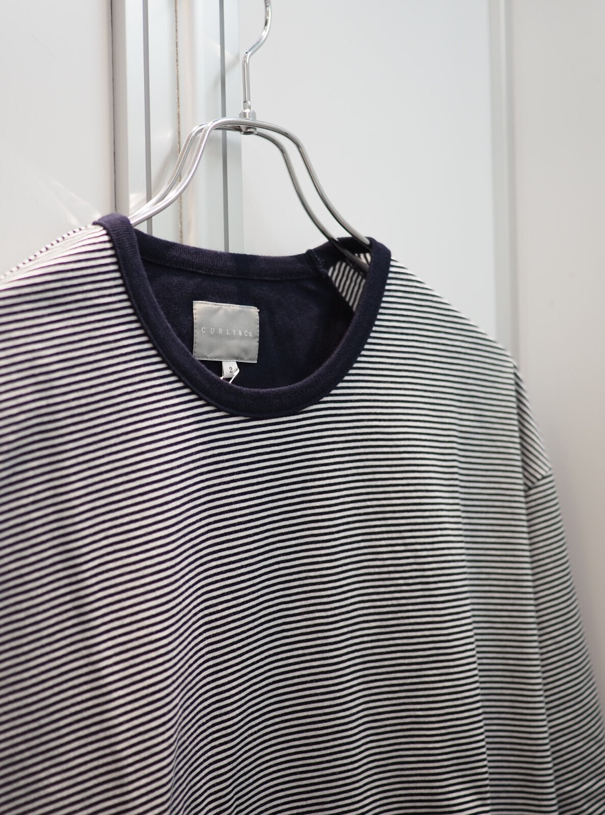 CURLY&Co. 女士 & 男士 SPLIT RAGLAN FINE-BORDER TEE 圖片3