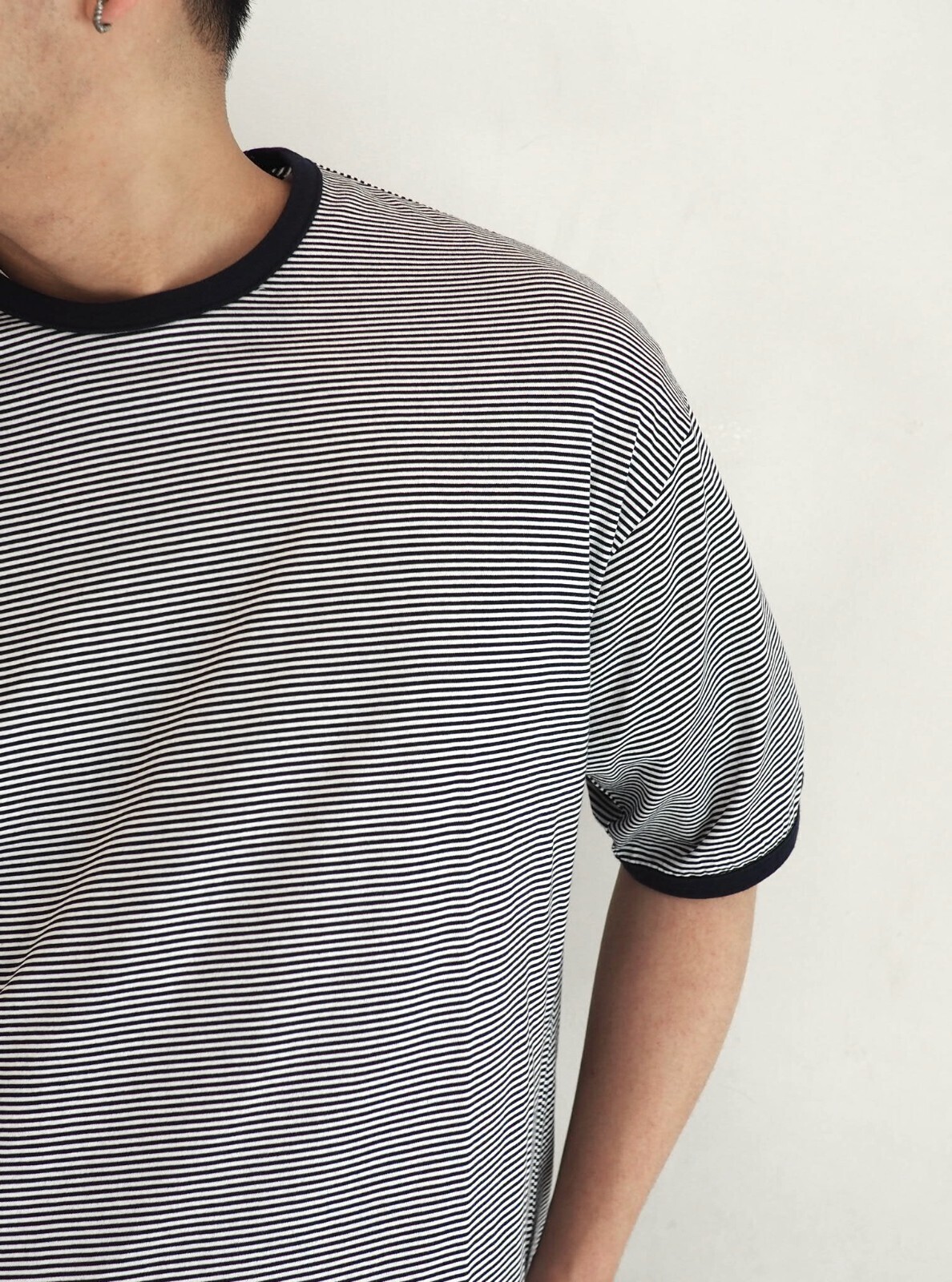 CURLY&Co. 女士 & 男士 SPLIT RAGLAN FINE-BORDER TEE 圖片9