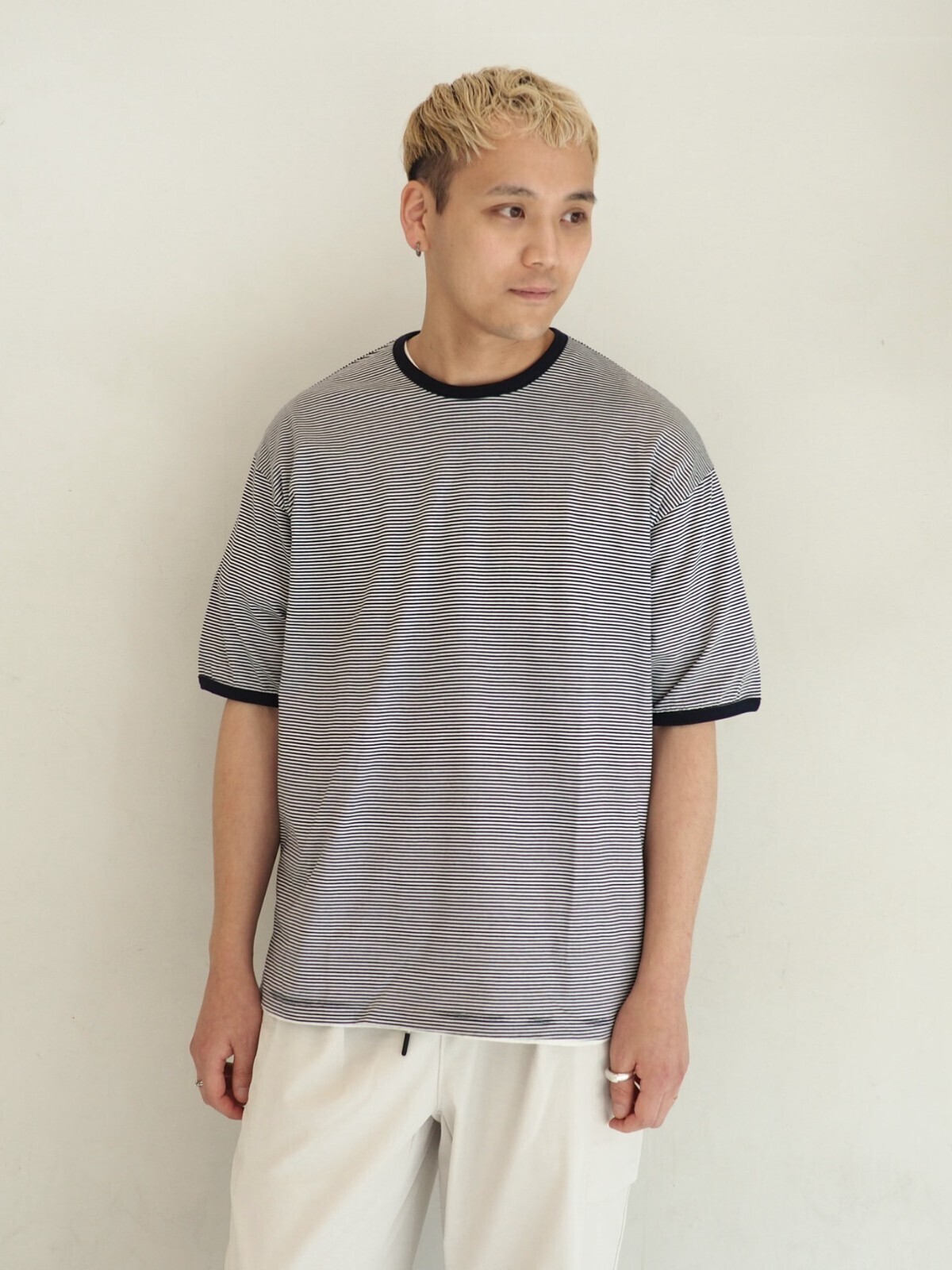 CURLY&Co. 女士 & 男士 SPLIT RAGLAN FINE-BORDER TEE 圖片6
