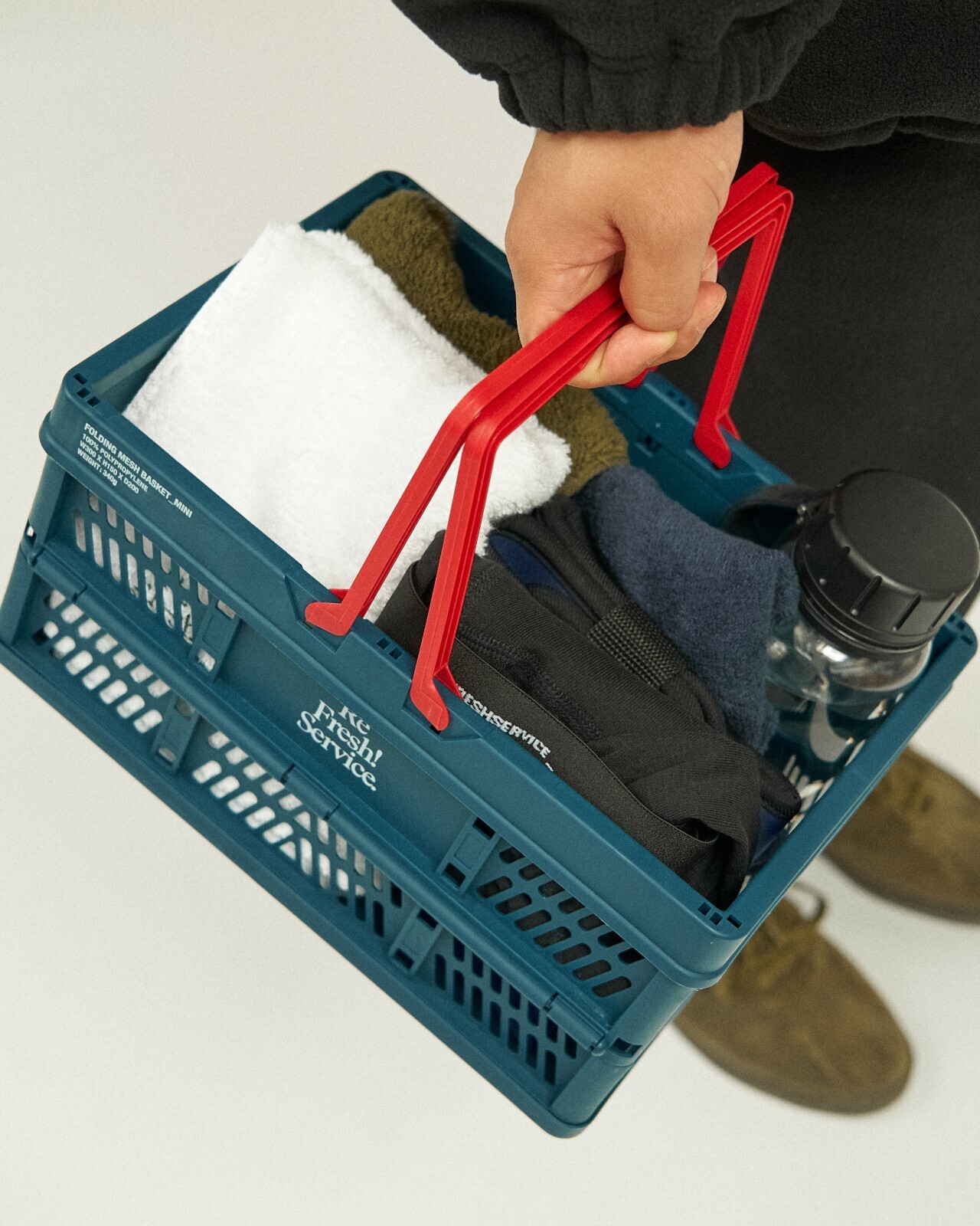 フレッシュサービス レディース & メンズ サウナフォールディングメッシュバスケット 画像8