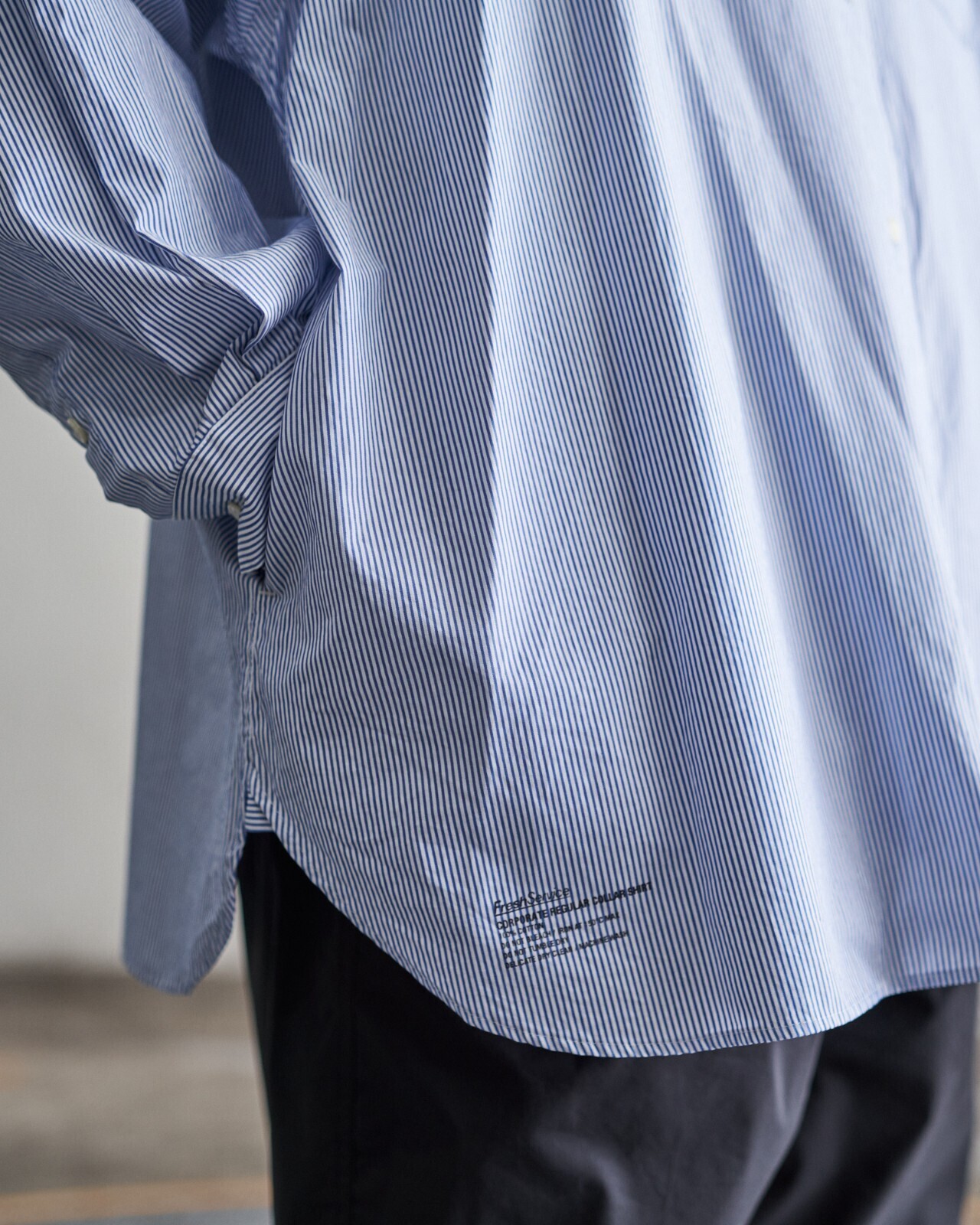 FreshService MENS Corporate Stripe Regular Collar Shirt IMAGE8