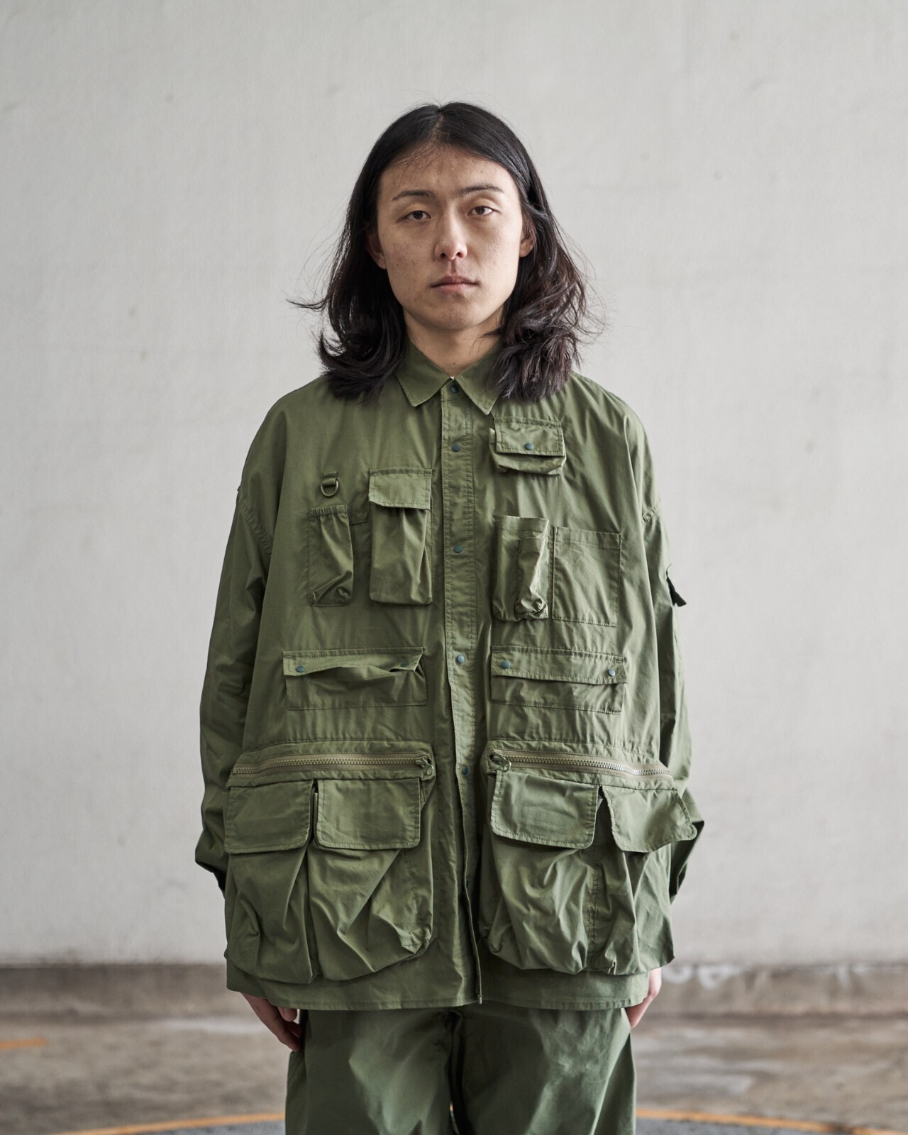 フレッシュサービス メンズ タクティカル ポケット ロングスリーブシャツ 画像8