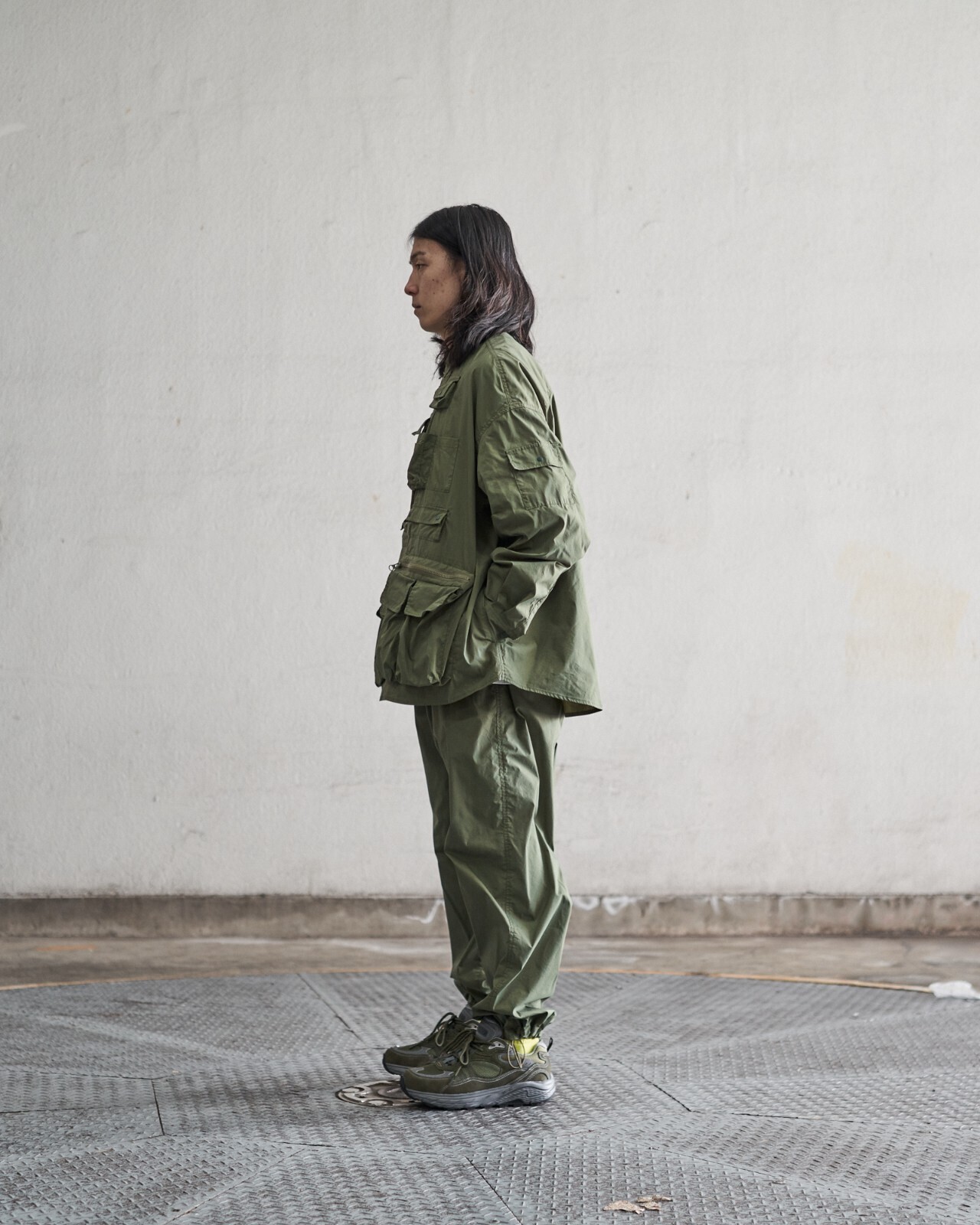 フレッシュサービス メンズ タクティカル ポケット ロングスリーブシャツ 画像10