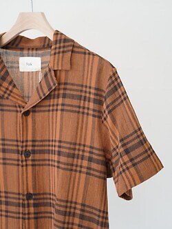 FOLK 男士 SS Soft Collar Shirt Tone On Tone Check 圖片6