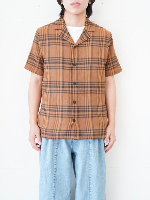 SS Soft Collar Shirt Tone On Tone Check｜FOLK 남성