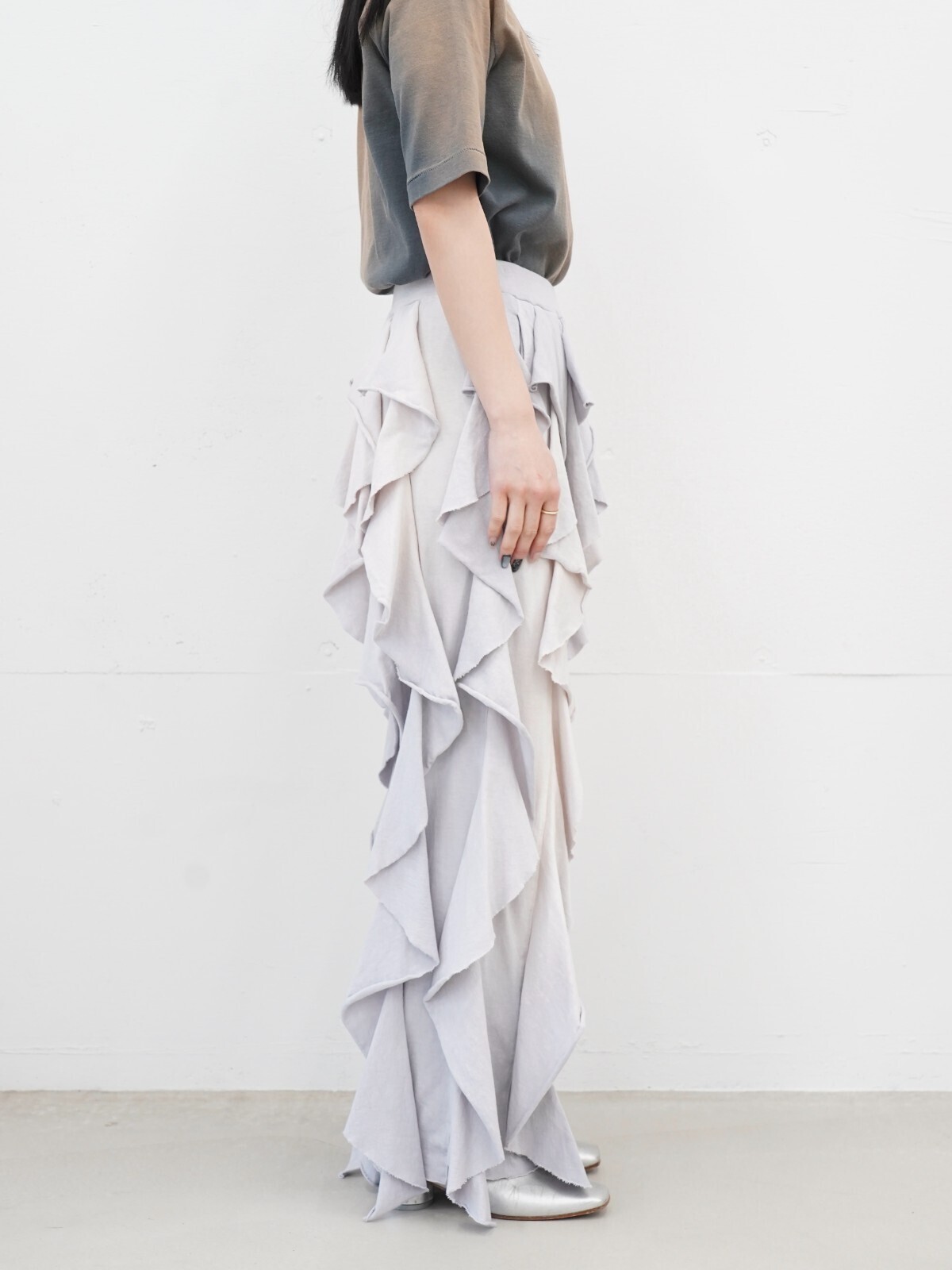 BELPER 女裝 & 男裝 BLEACHED RUFFLE PANTS 圖片2