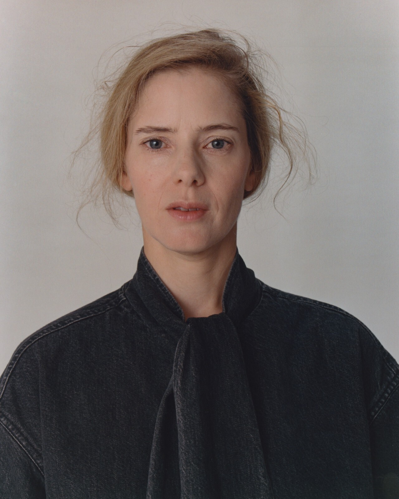 ベルパー レディース & メンズ デニムボウタイブラウス 画像17