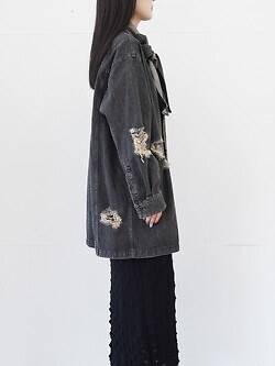 BELPER 女裝 & 男裝 DENIM BOWTIE BLOUSE 圖片11