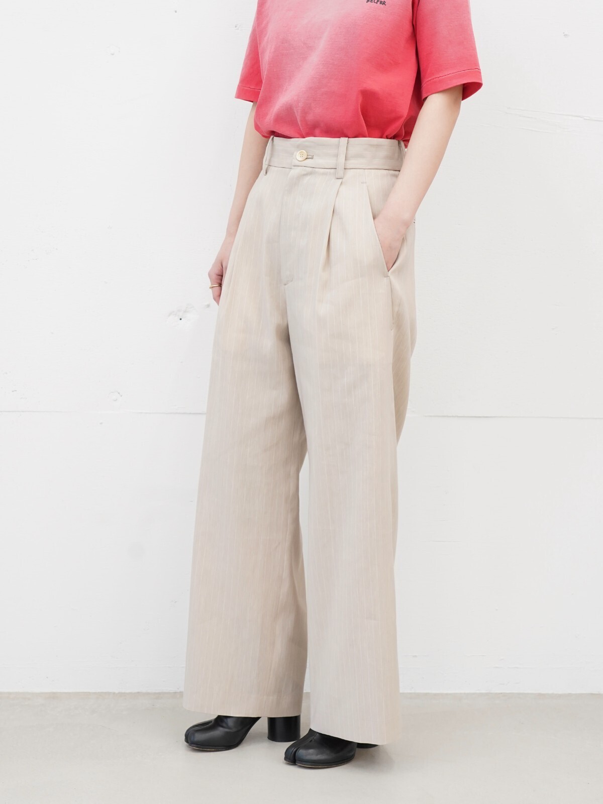 BELPER 女士 & 男士 STRIPE TUCKED TROUSERS 图片14