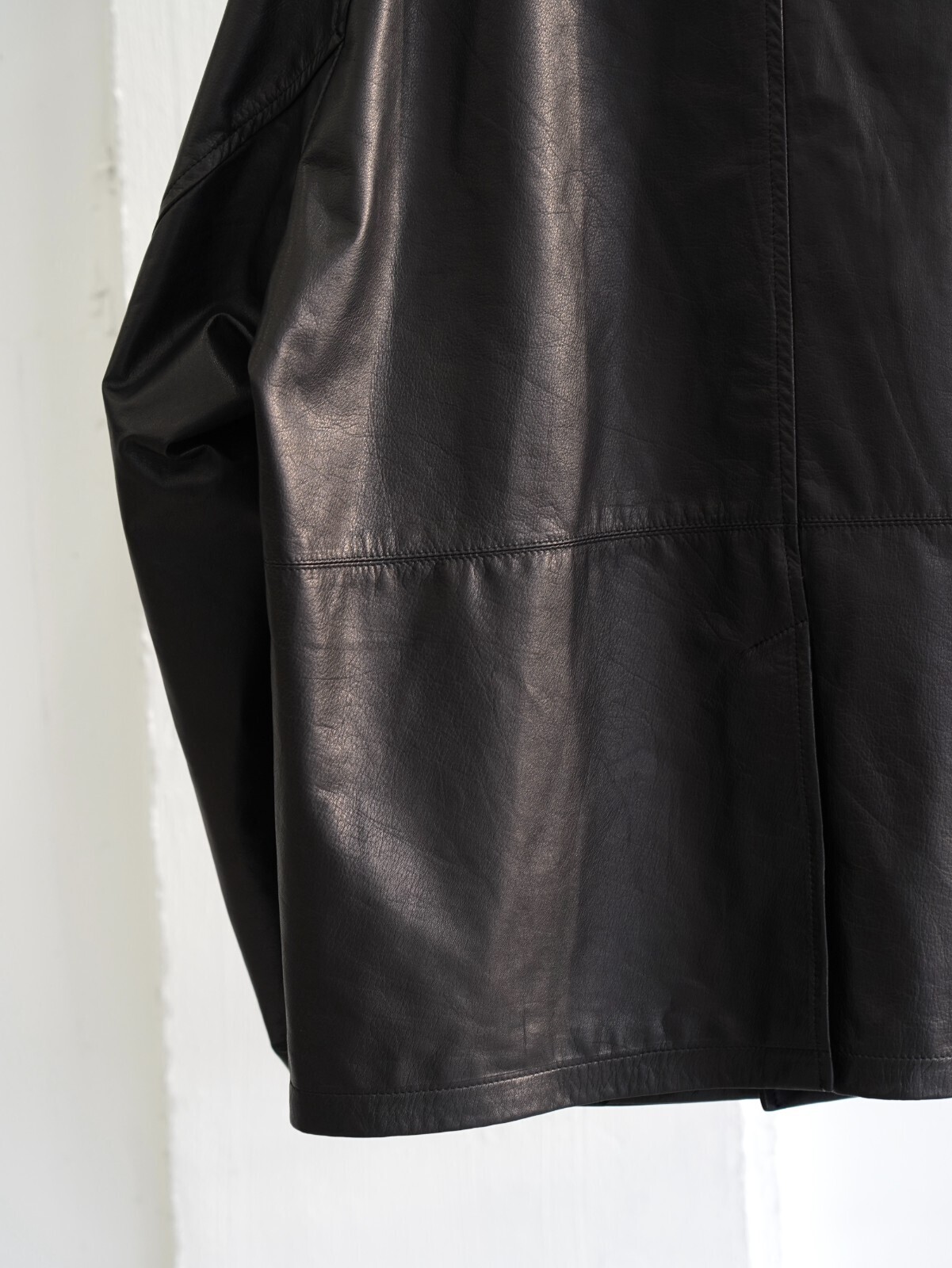 Blanc YM 女士 & 男士 Leather Oversize Raglan JKT 圖片12