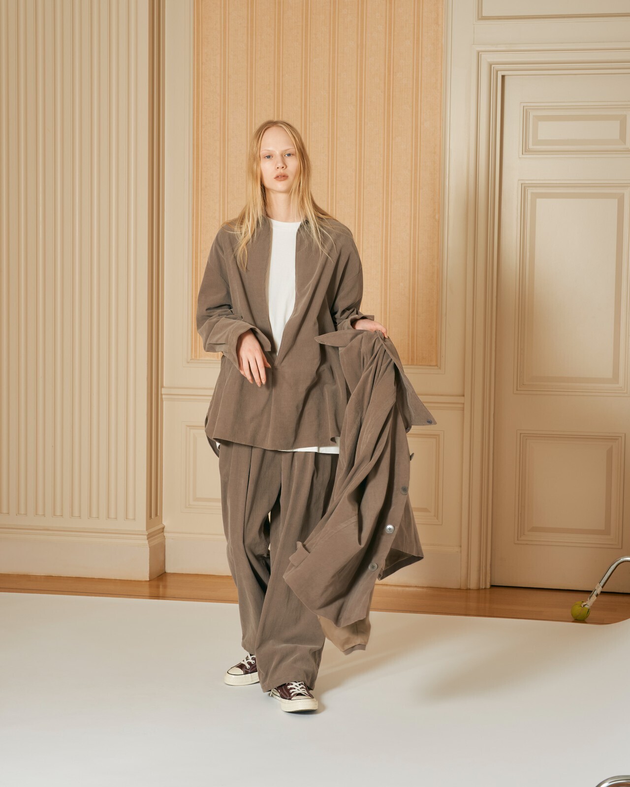 Blanc YM 女士 & 男士 Soft Corduroy Skipper Shirts 图片24