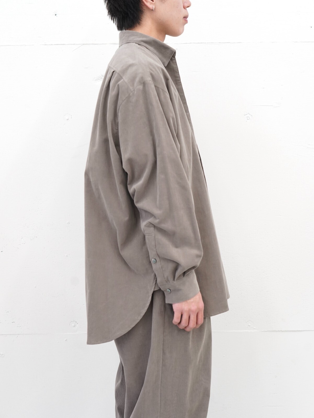 Blanc YM 女士 & 男士 Soft Corduroy Skipper Shirts 图片21