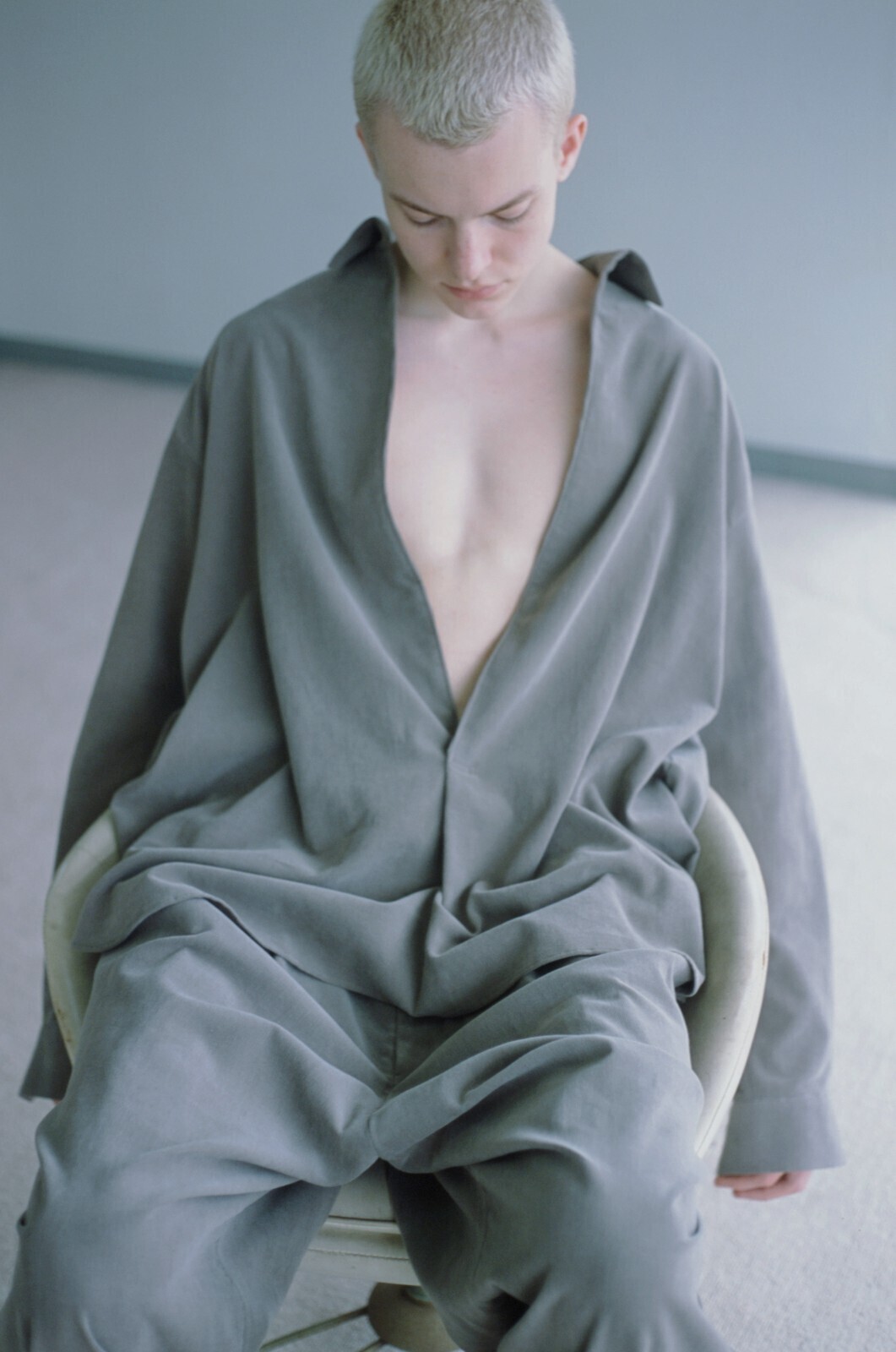 Blanc YM 女士 & 男士 Soft Corduroy Skipper Shirts 图片26