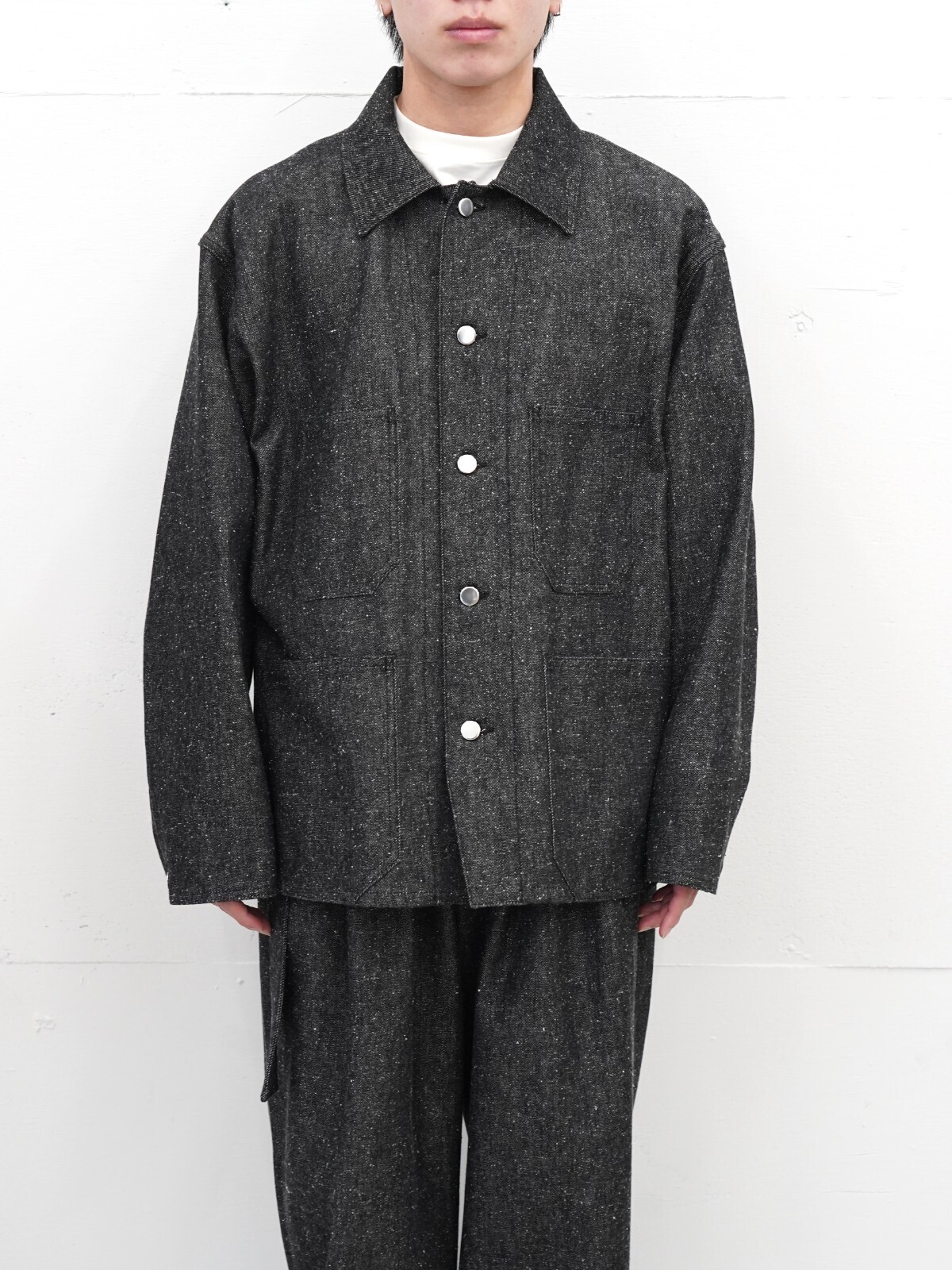 Blanc YM WOMENS & MENS Silk Denim Coverall IMAGE1