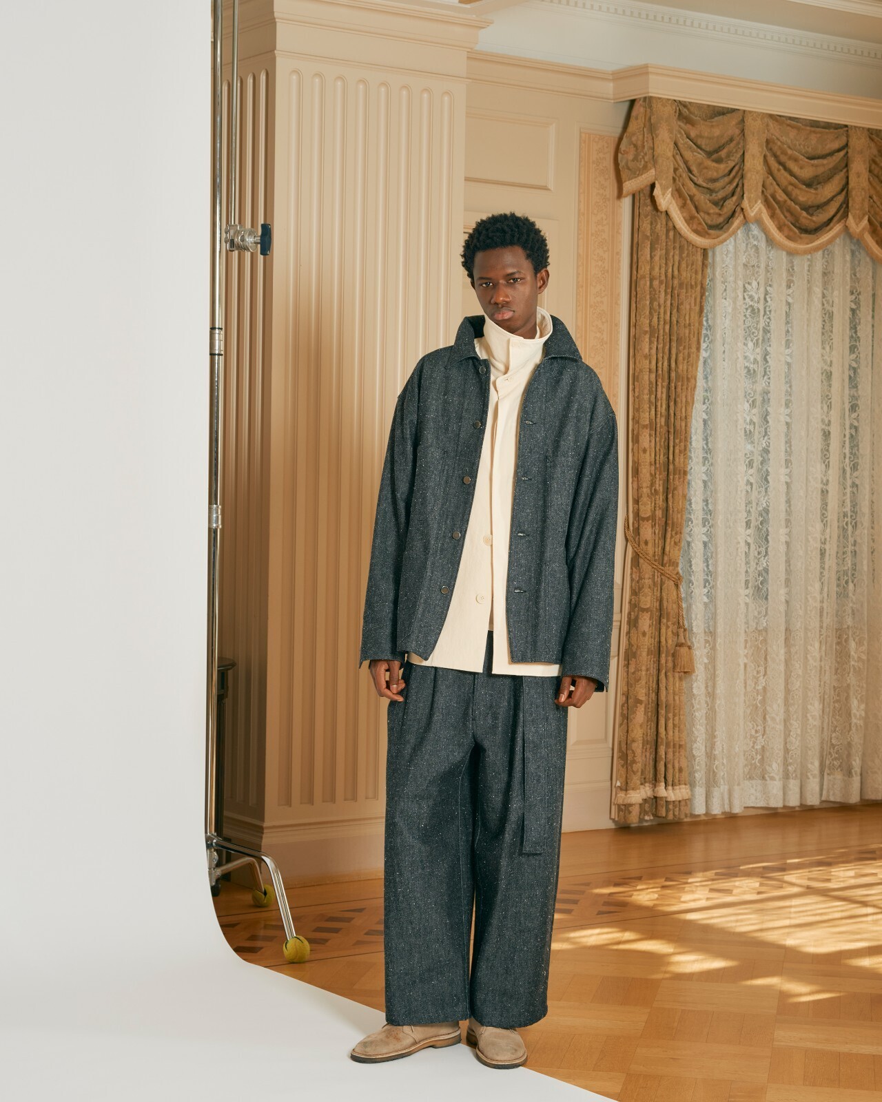 Blanc YM 女士 & 男士 Silk Denim Coverall 图片11