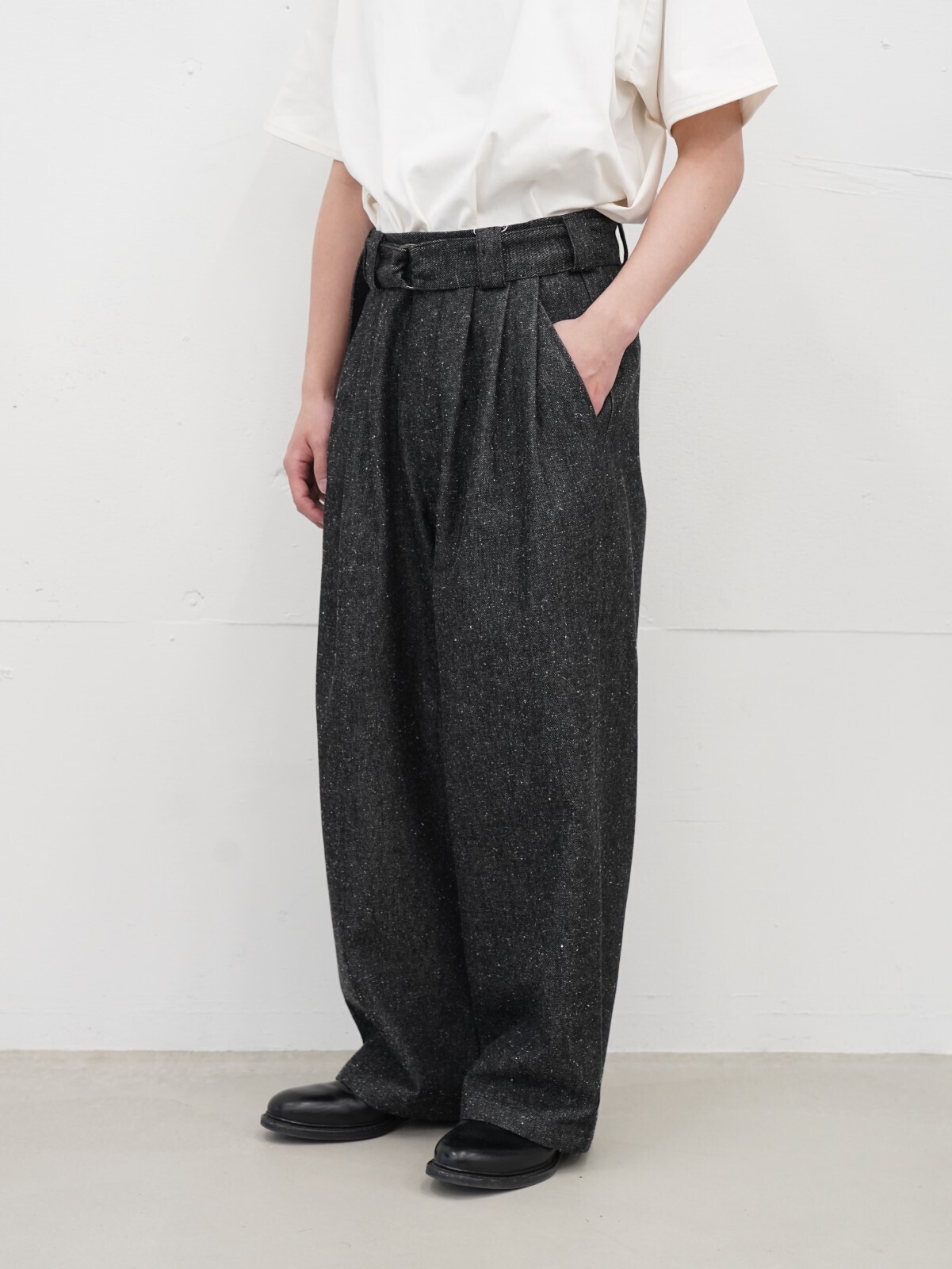 Blanc YM 女士 & 男士 Silk Denim Wide Pants 图片12