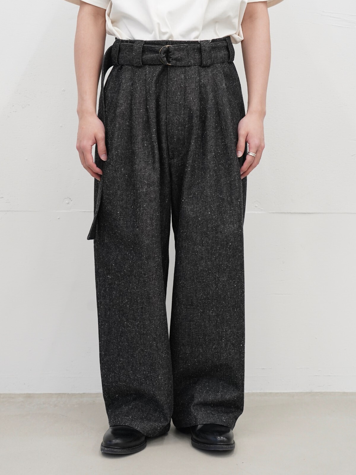 Blanc YM 女士 & 男士 Silk Denim Wide Pants 图片9