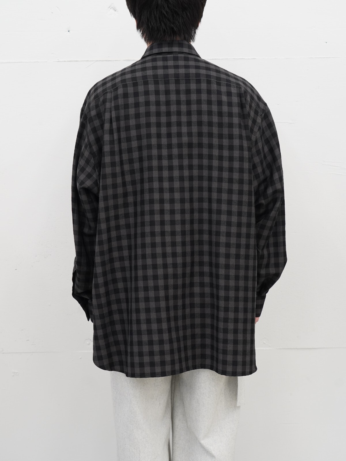 Blanc YM 女士 & 男士 Silk Plaid Wide Shirts 图片10