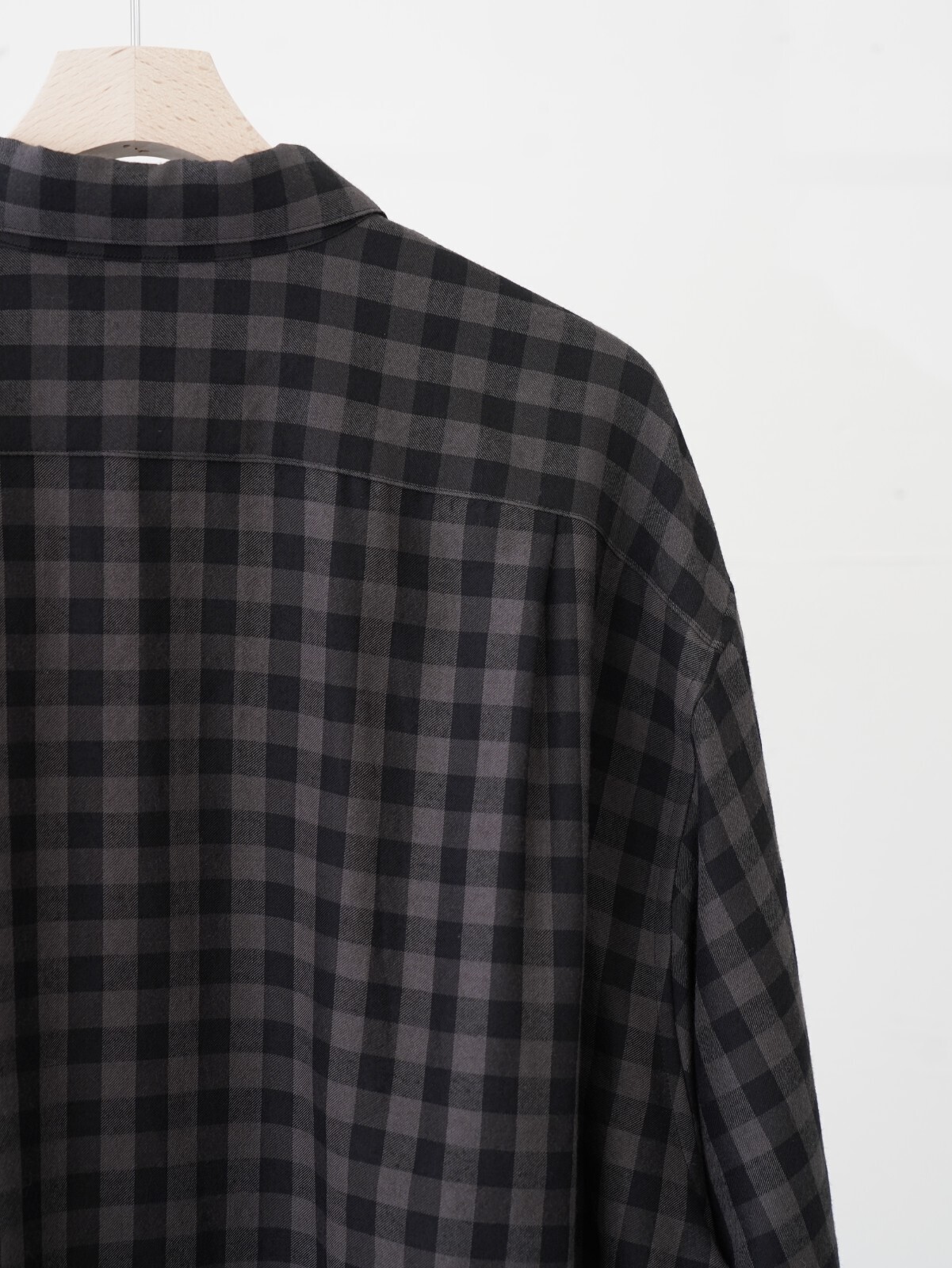 Blanc YM 女士 & 男士 Silk Plaid Wide Shirts 图片5