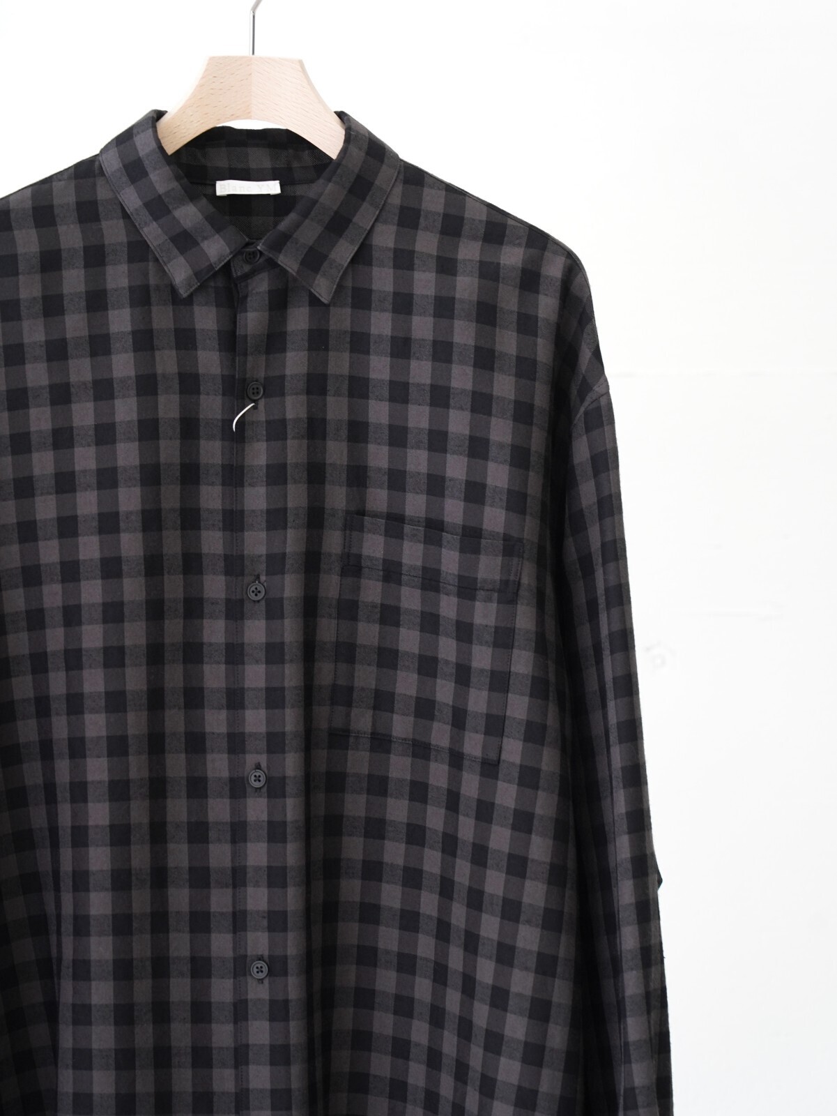 Silk Plaid Wide Shirts - Blanc YM 女士& 男士｜官方網購網站
