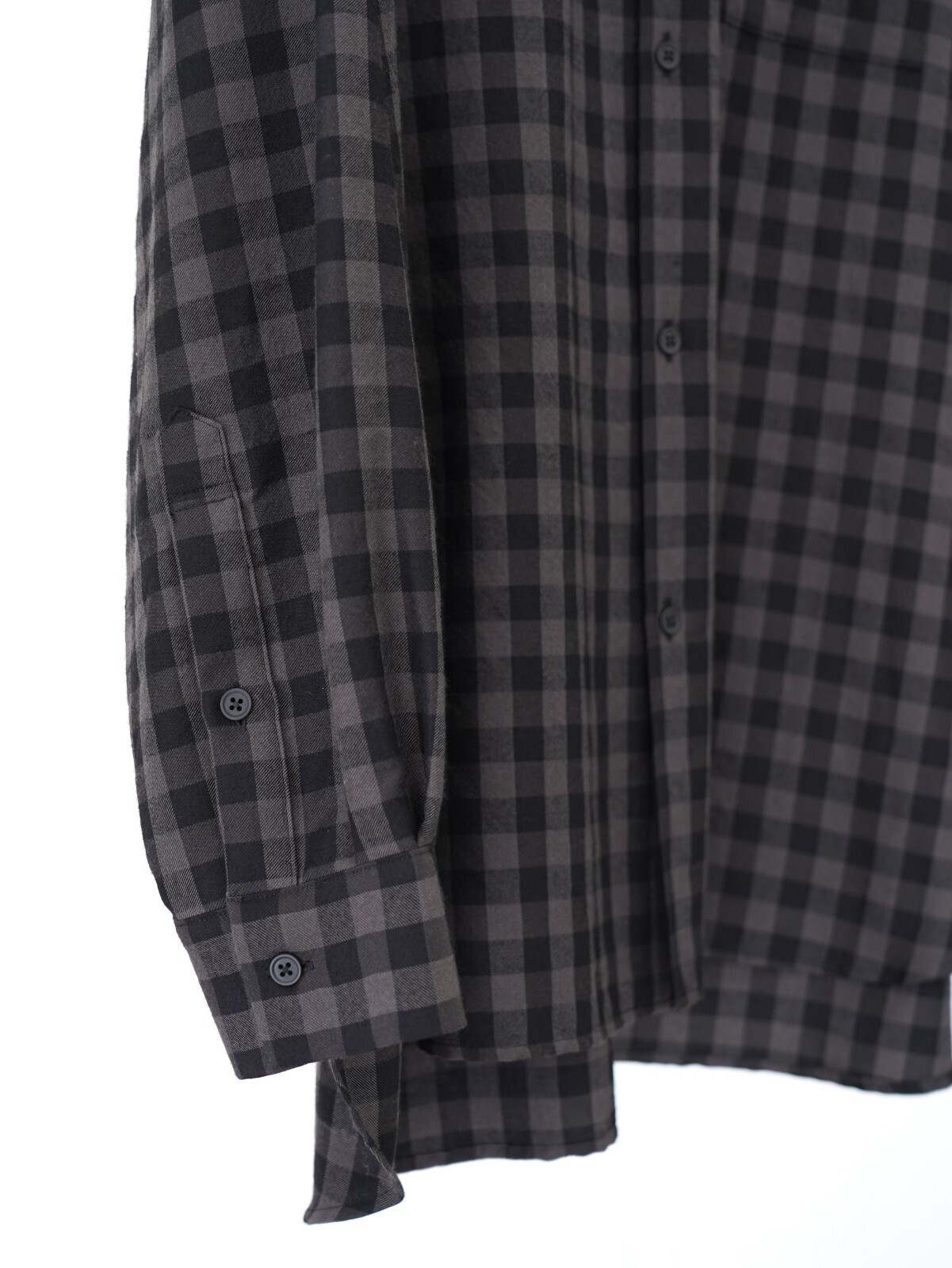 Blanc YM 女士 & 男士 Silk Plaid Wide Shirts 图片6