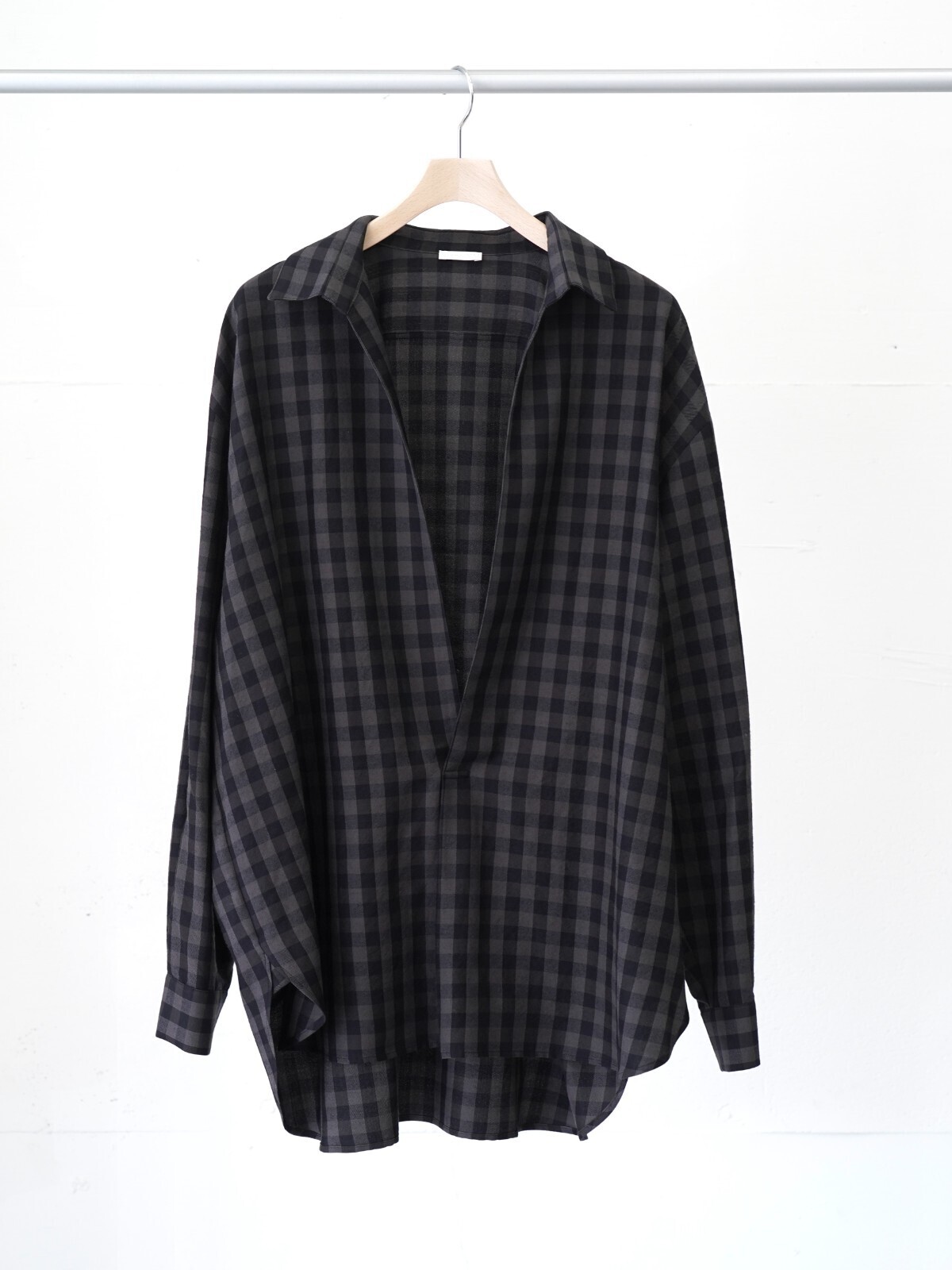Blanc YM 女士 & 男士 Silk Plaid Skipper Shirts 图片2