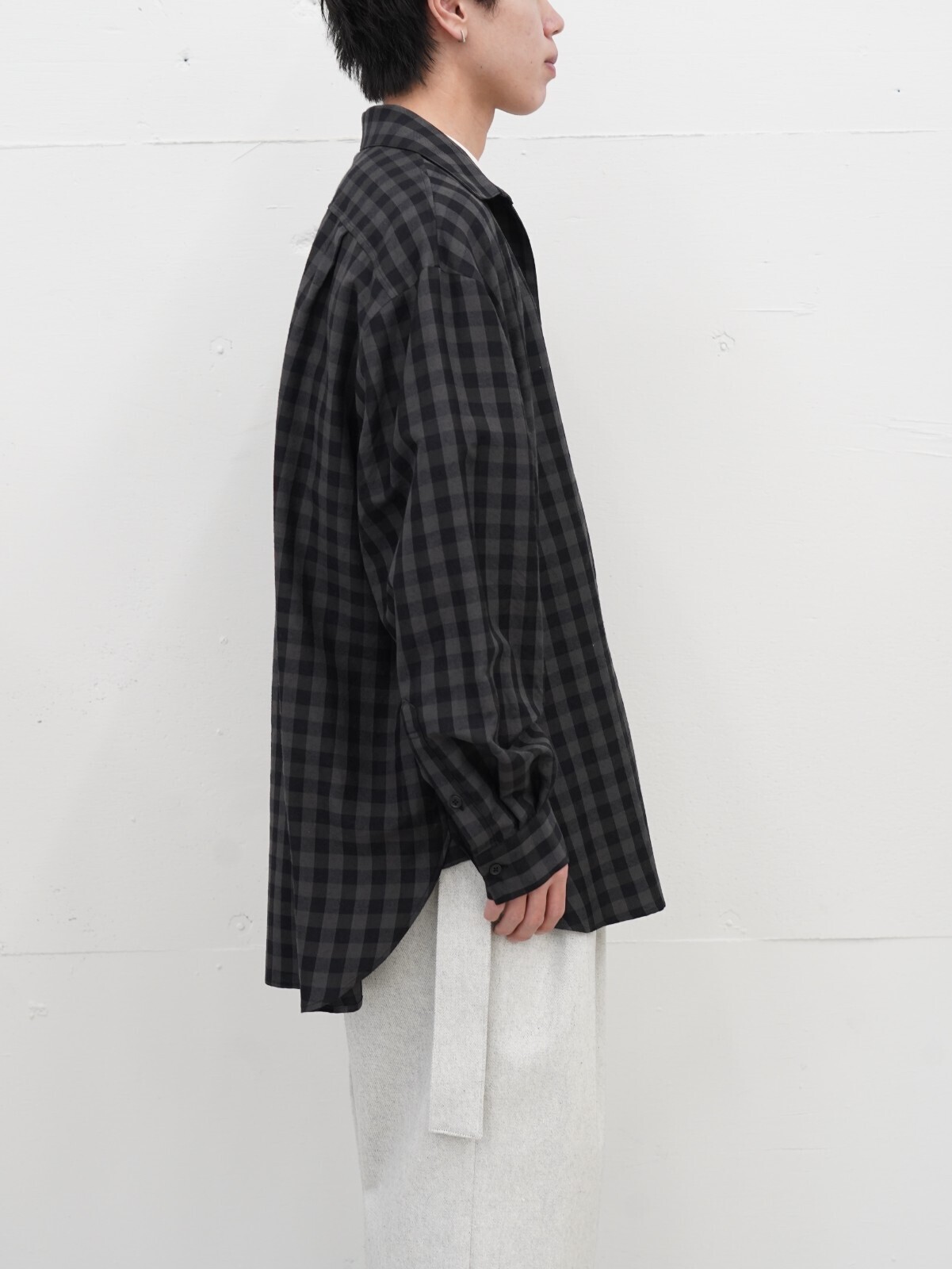 Blanc YM 女士 & 男士 Silk Plaid Skipper Shirts 图片9