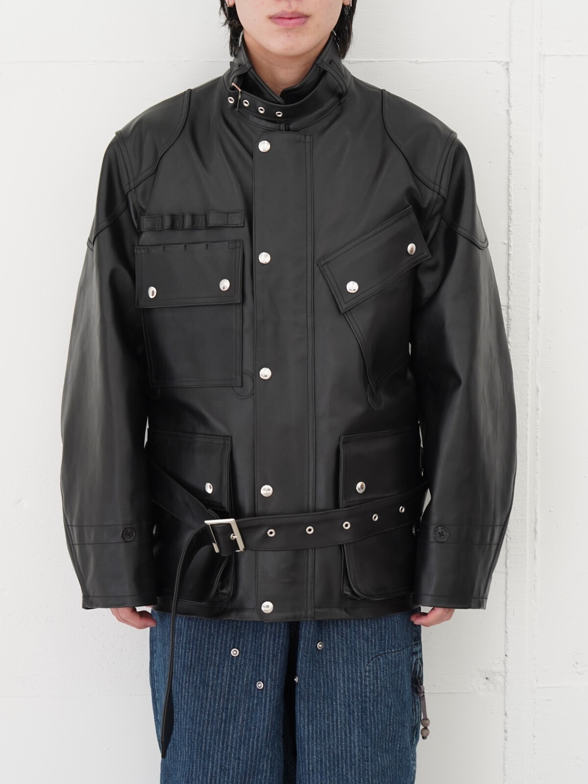 DAIRIKU 男士 "Jerome" 4PKT Leather Moto Jacket 圖片2