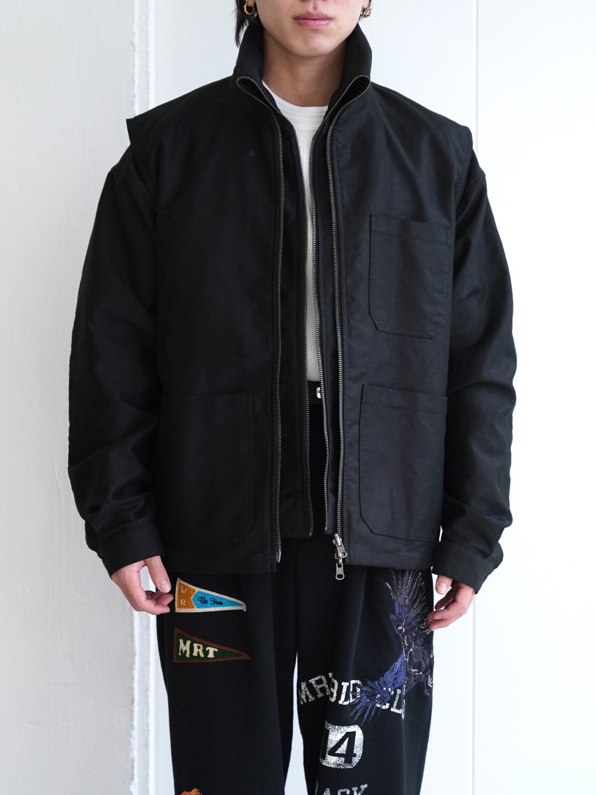 DAIRIKU 남성 "Vincent" Docking French Work Jacket 이미지19