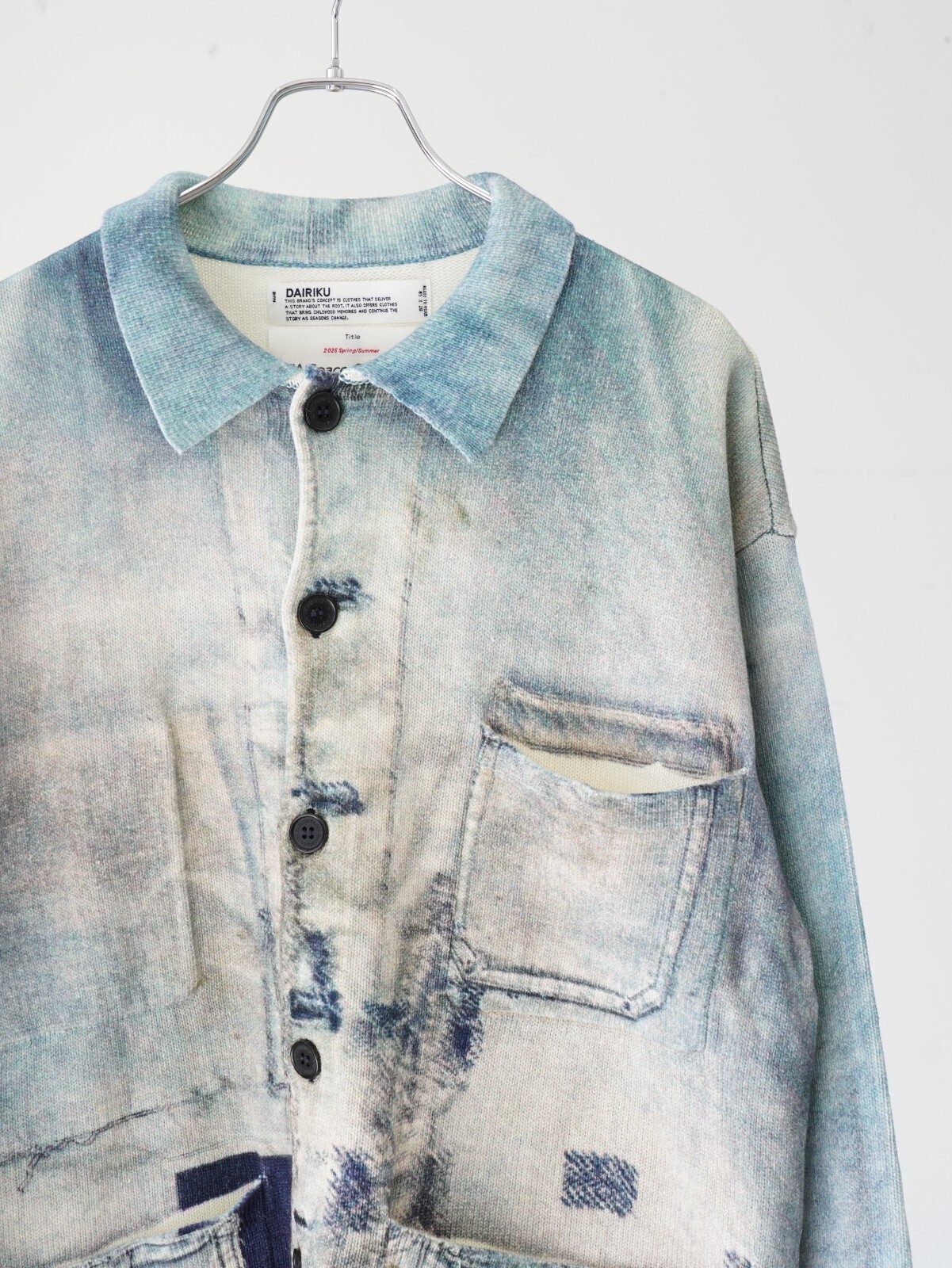 ダイリク メンズ "Transfer"フレンチジャケットニット 画像9