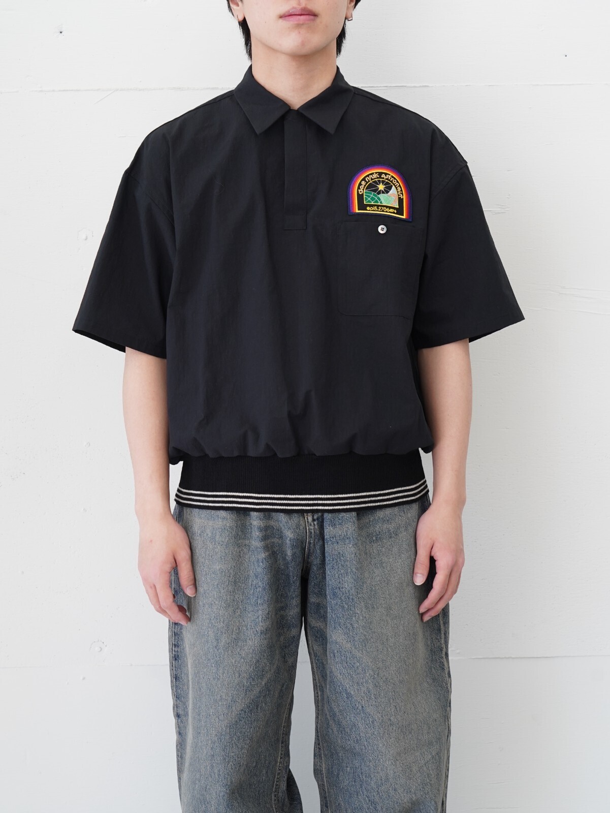 ダイリク メンズ 刺繍H-Sリブシャツ 画像7