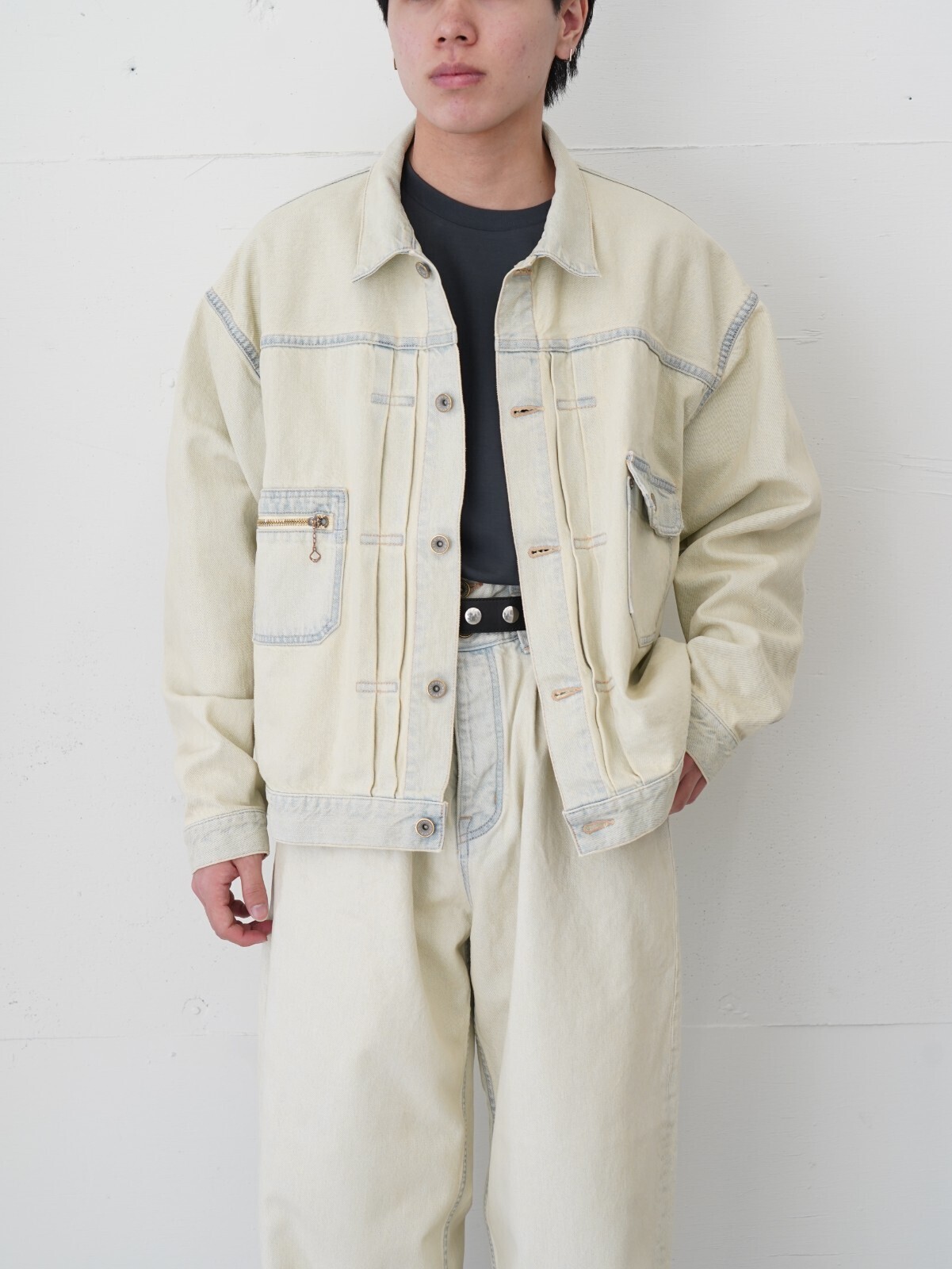 DAIRIKU 男士 "Ice Wash" 2PKT Denim jacket 图片4