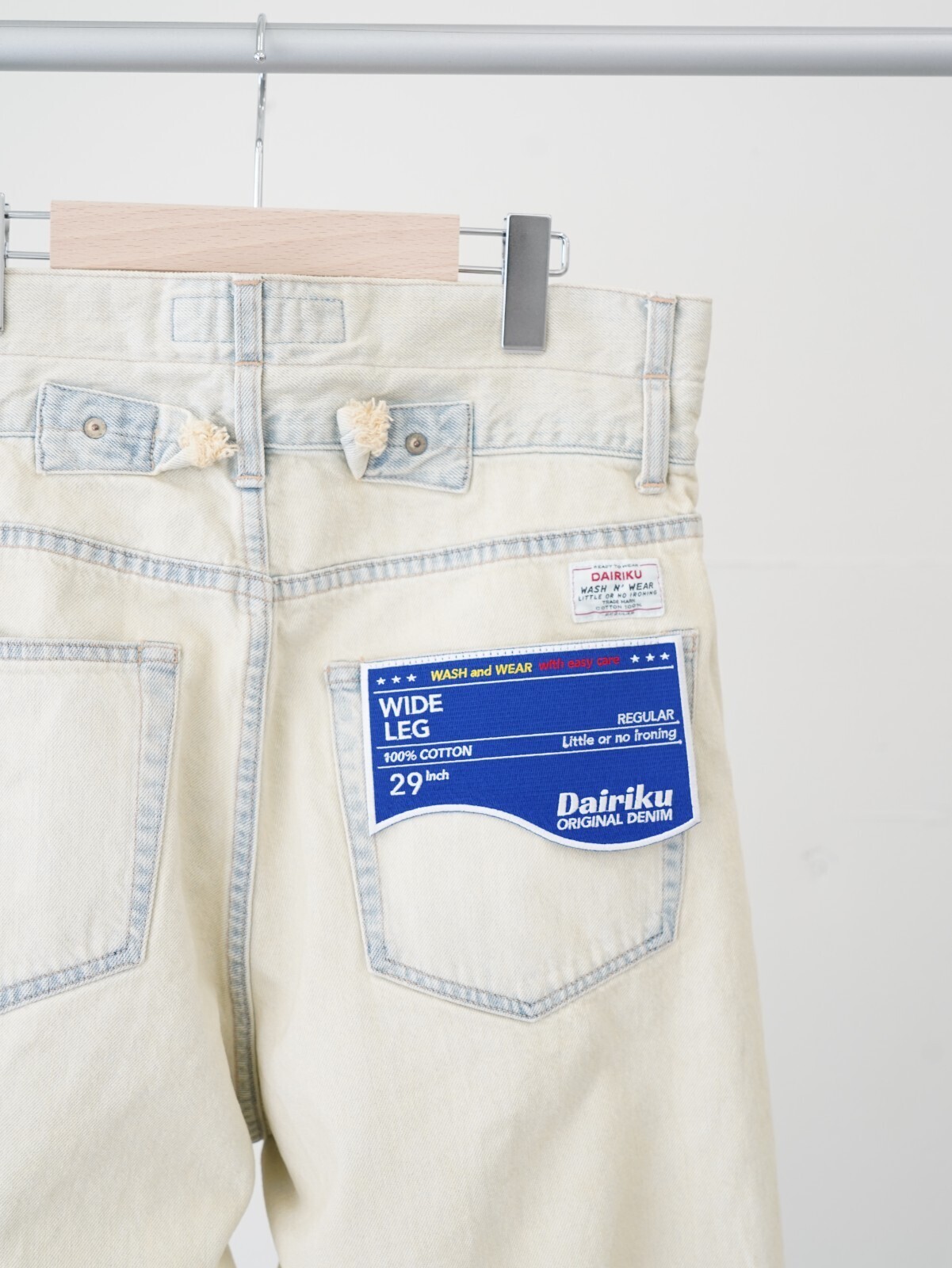 DAIRIKU 男裝 "Ice Wash" W-Velt Wide Denim Pants 圖片9