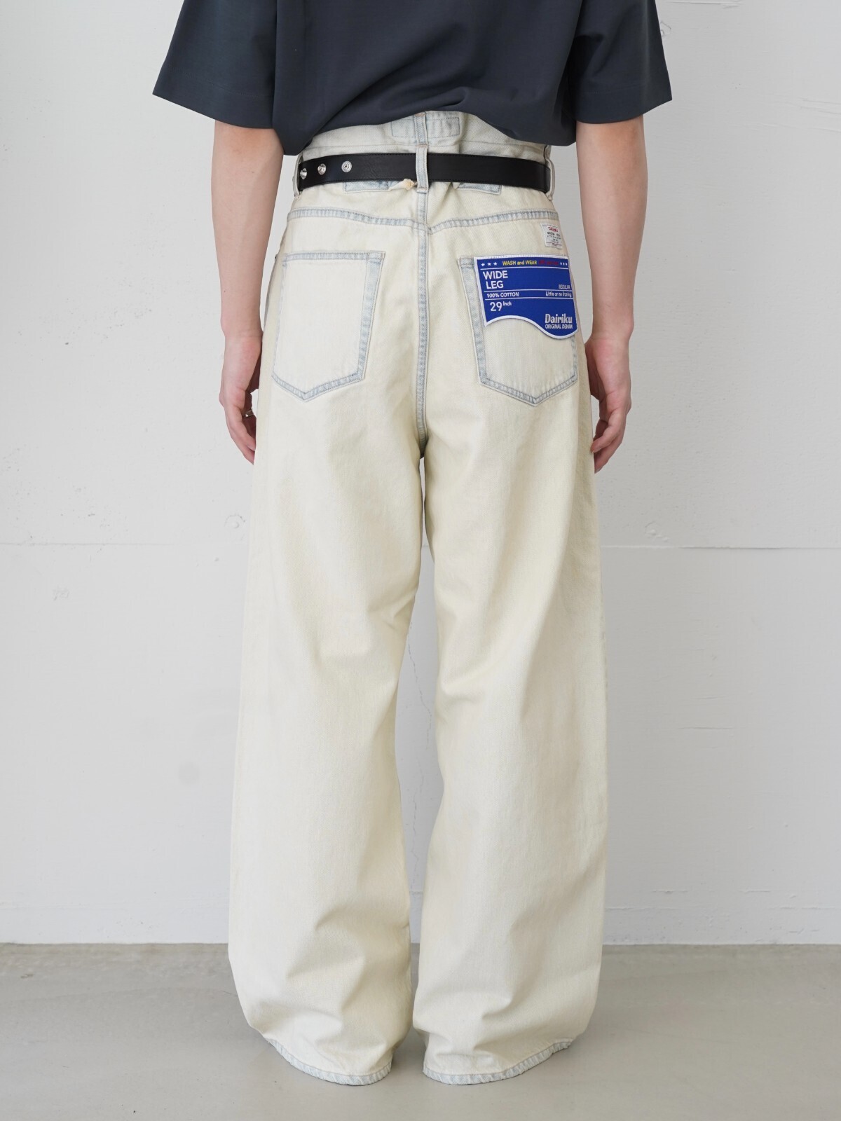 DAIRIKU 男裝 "Ice Wash" W-Velt Wide Denim Pants 圖片3