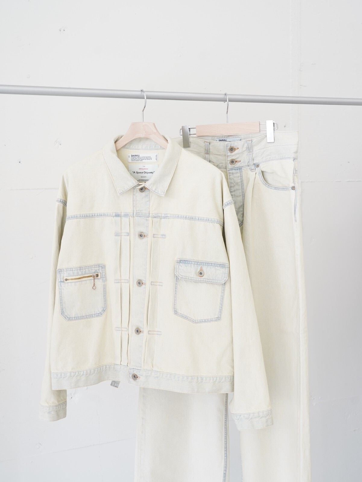 DAIRIKU 男裝 "Ice Wash" W-Velt Wide Denim Pants 圖片11