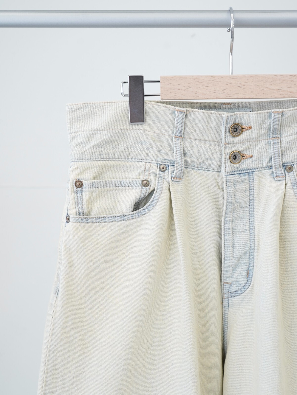 DAIRIKU 男裝 "Ice Wash" W-Velt Wide Denim Pants 圖片8