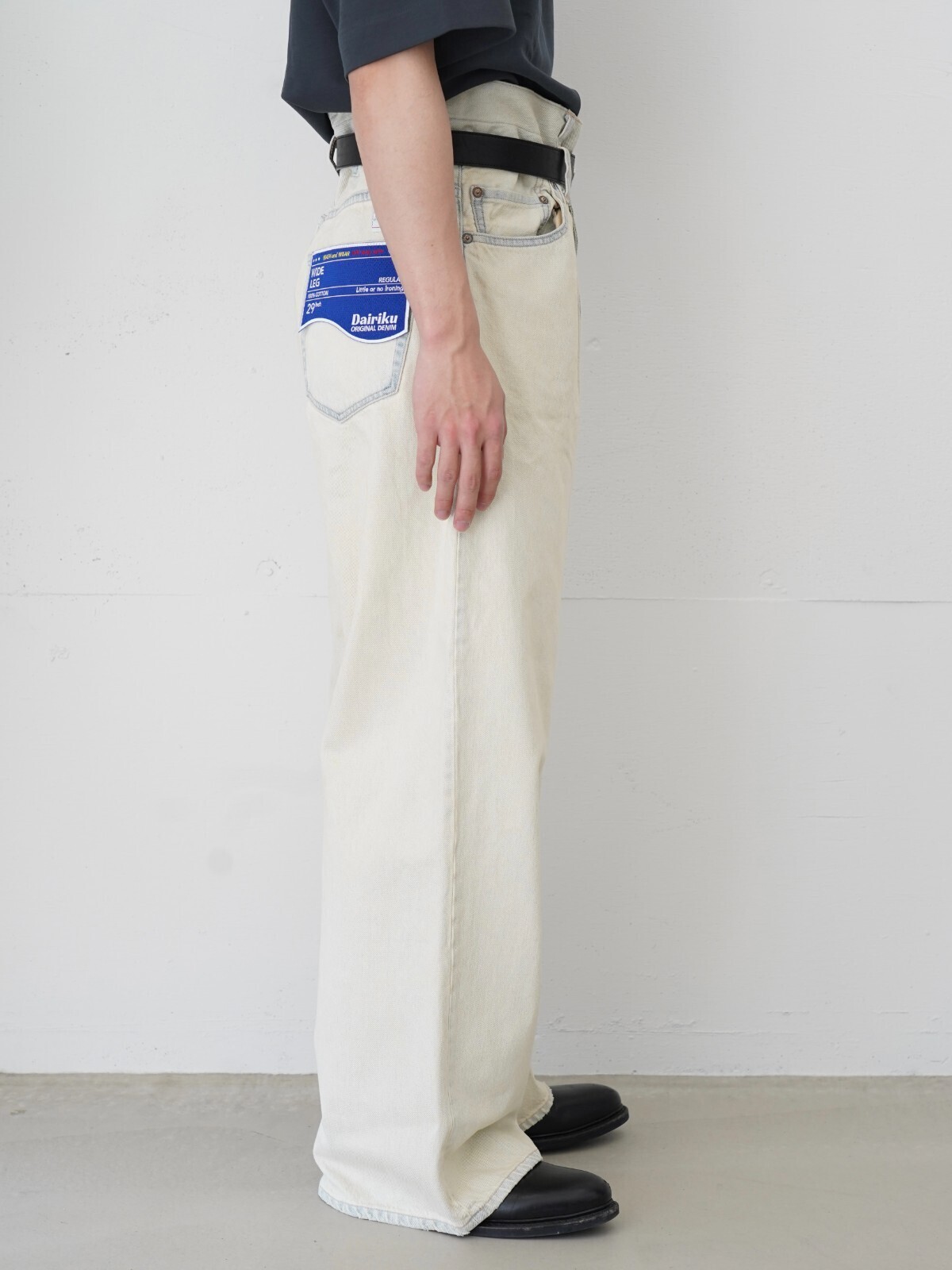 DAIRIKU 男裝 "Ice Wash" W-Velt Wide Denim Pants 圖片2
