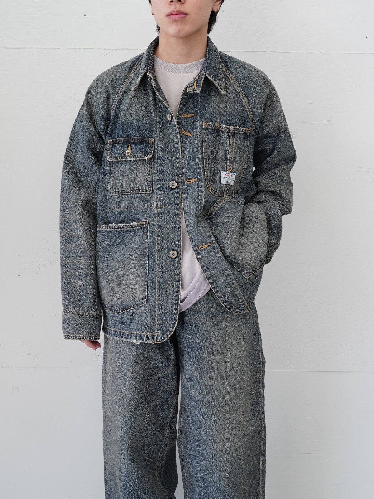 DAIRIKU MENS Vintage Wash D-Sleeve Cover All IMAGE1
